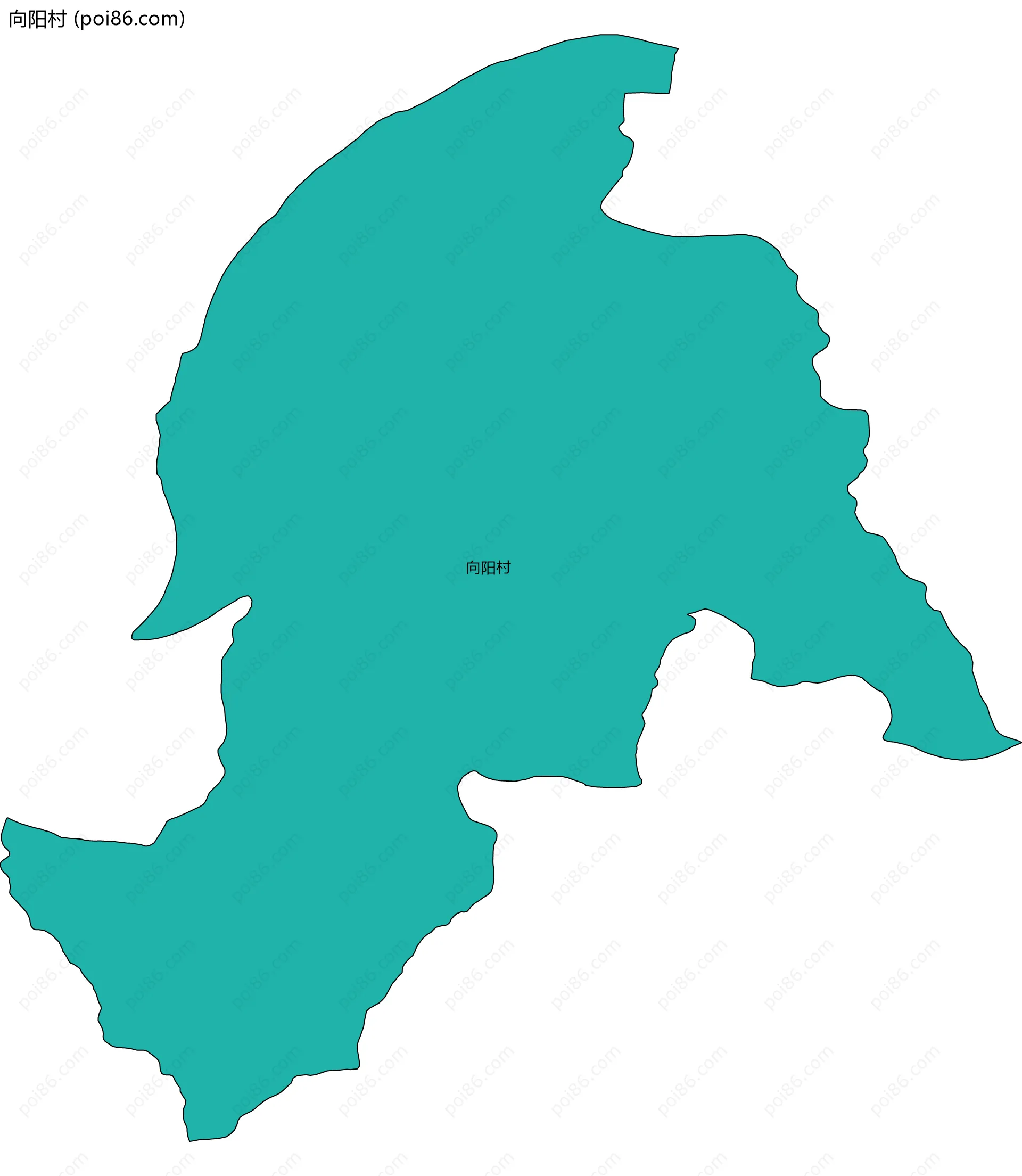 向阳村边界地图