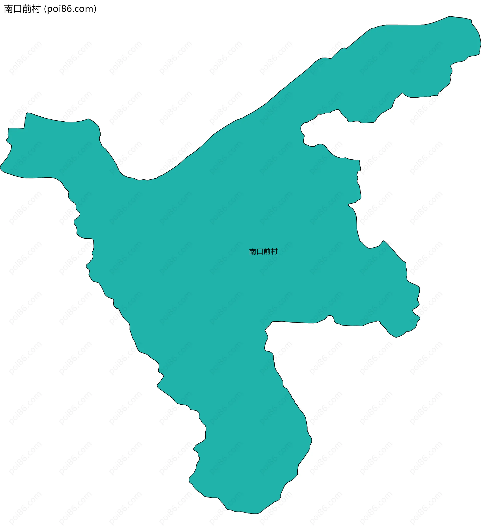 南口前村边界地图