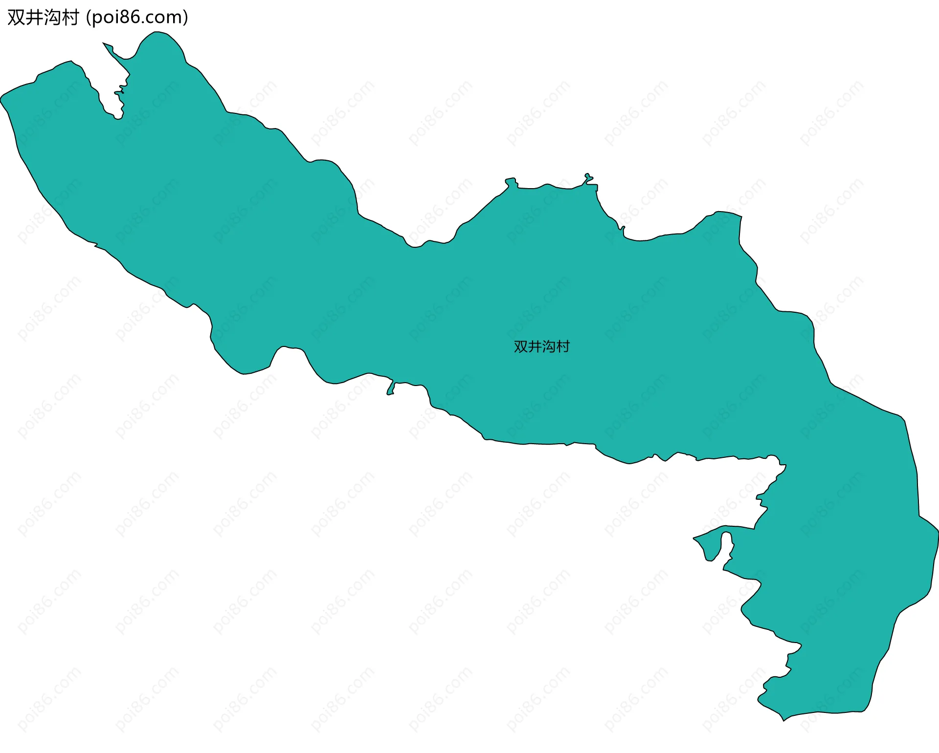 双井沟村边界地图
