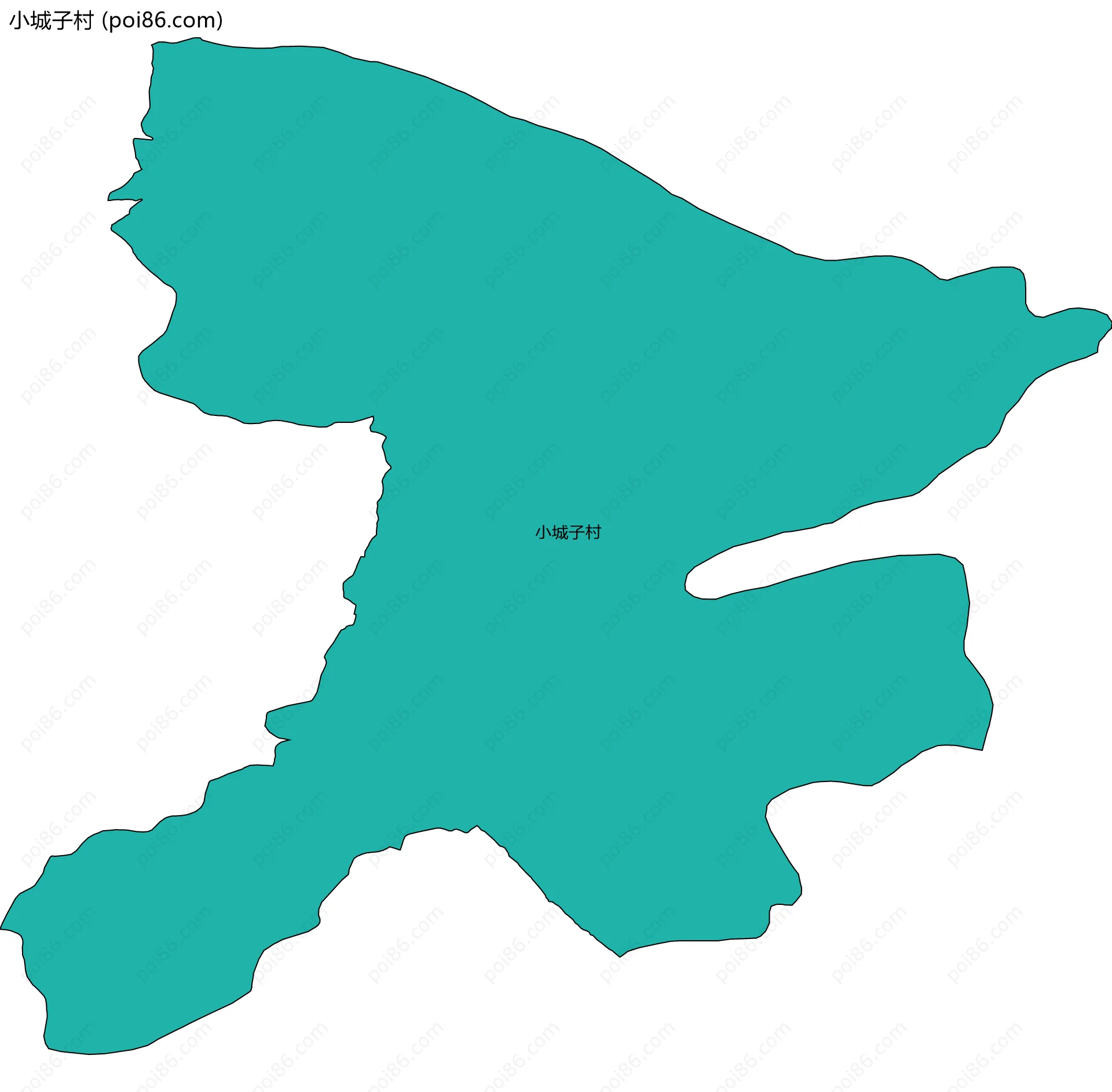 小城子村边界地图