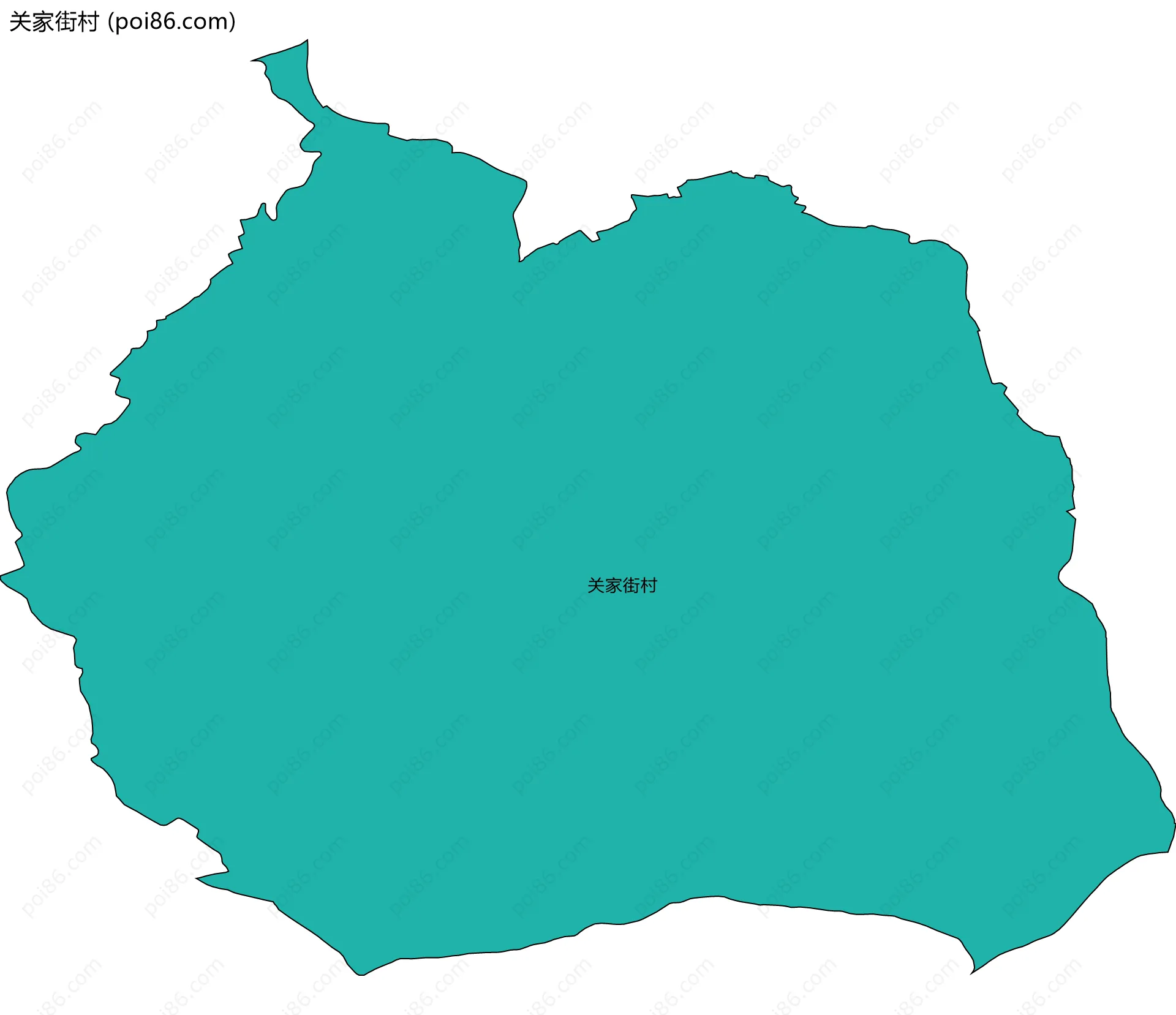 关家街村边界地图