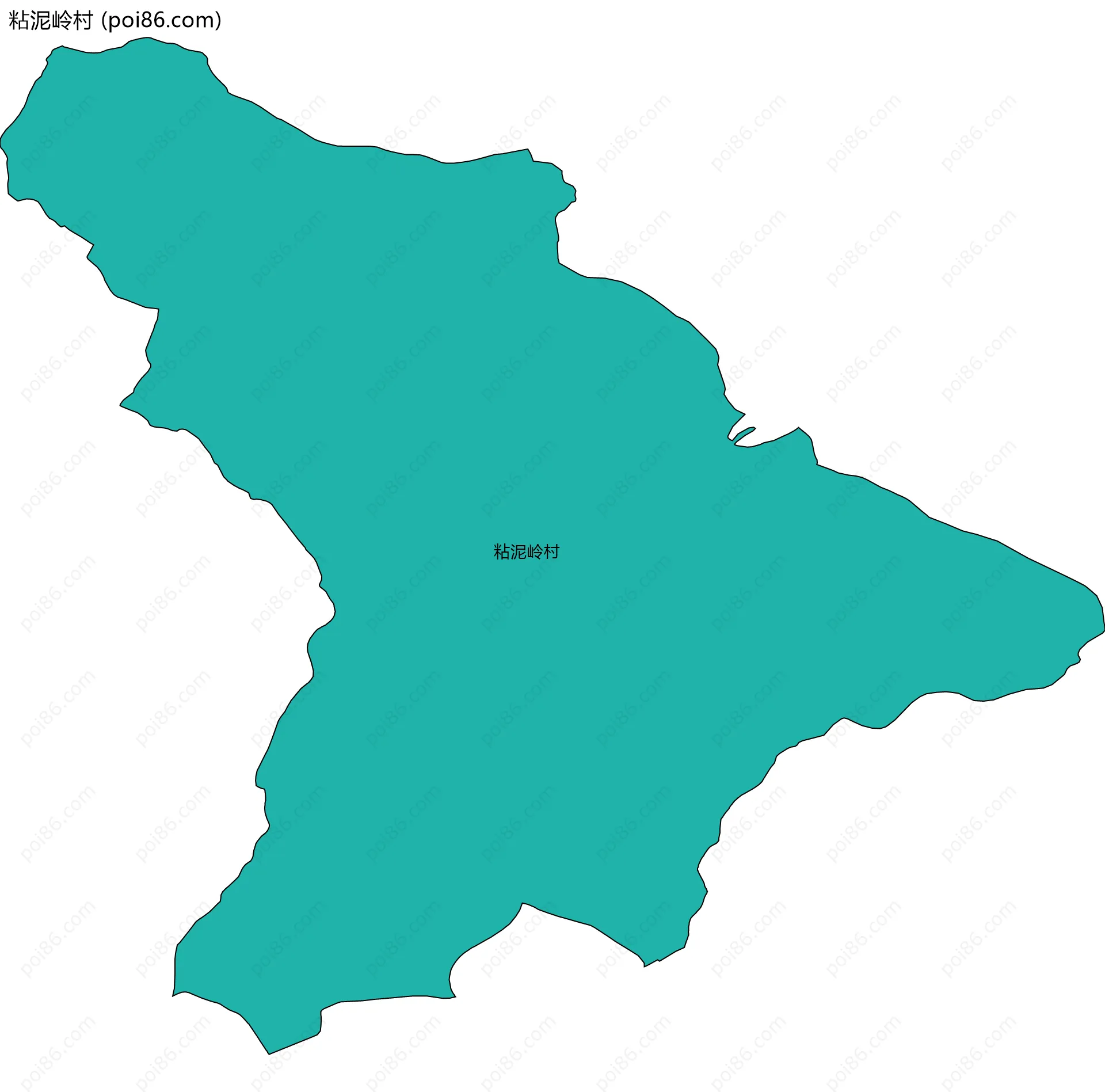 粘泥岭村边界地图