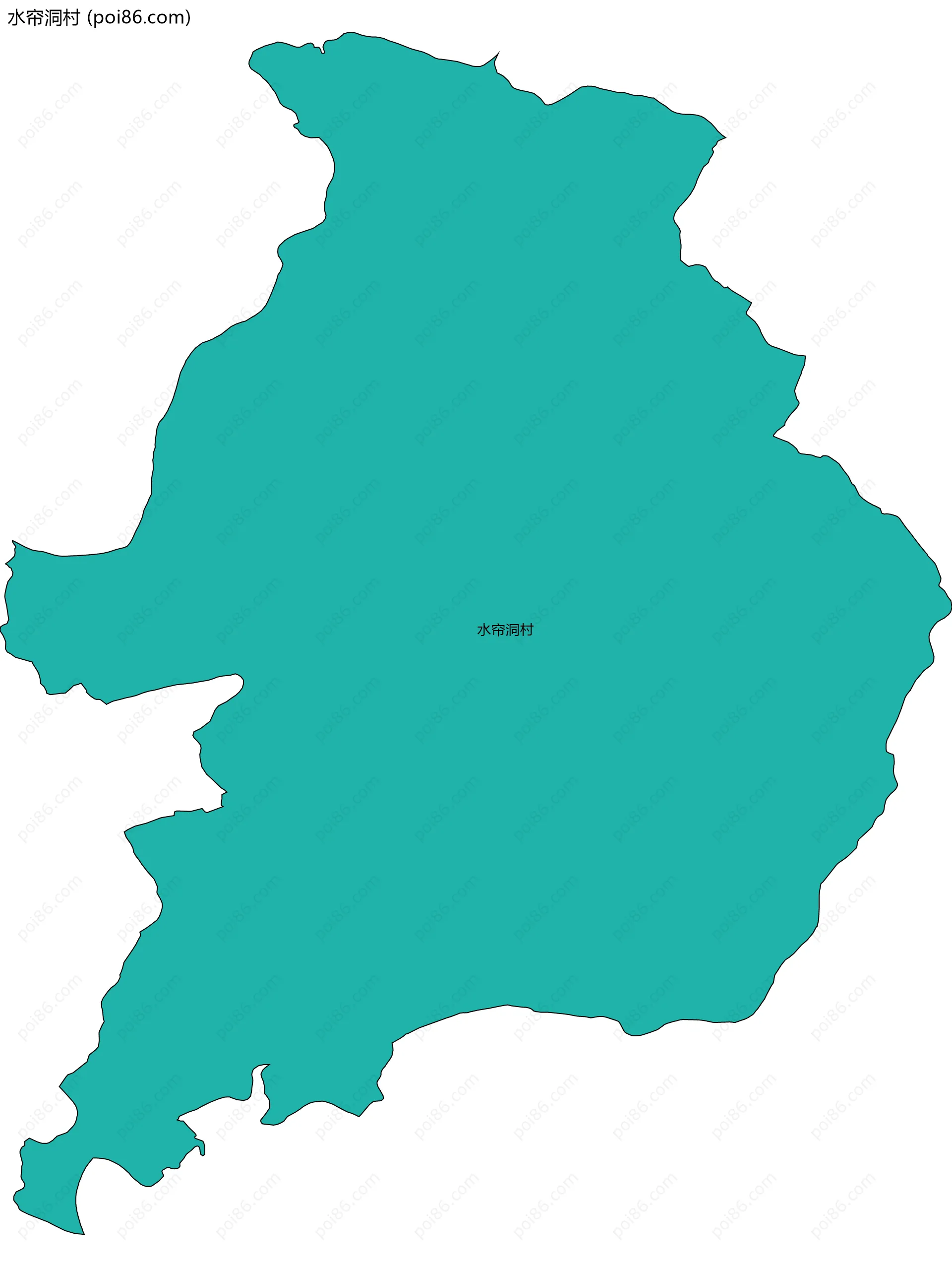 水帘洞村边界地图