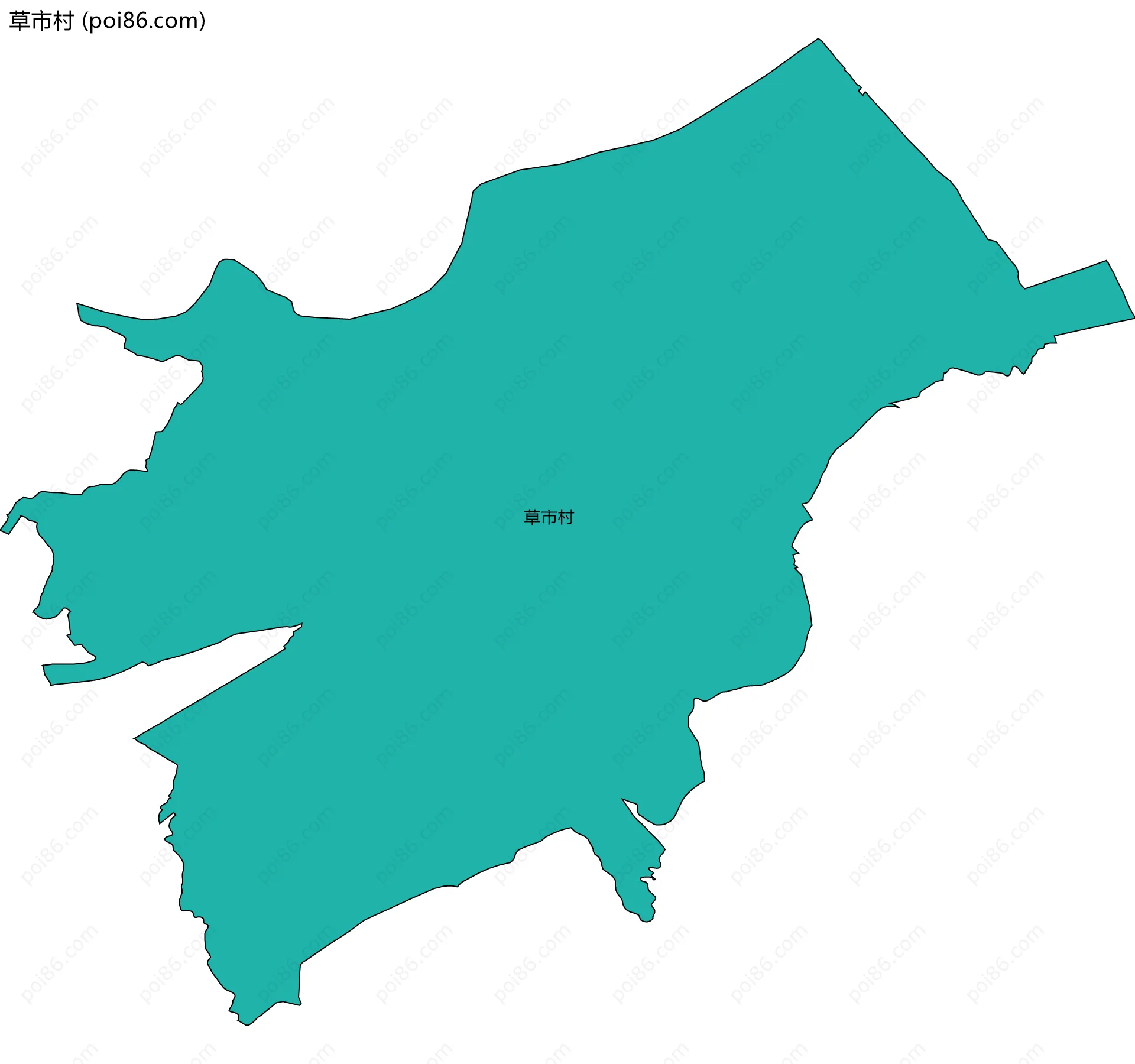 草市村边界地图