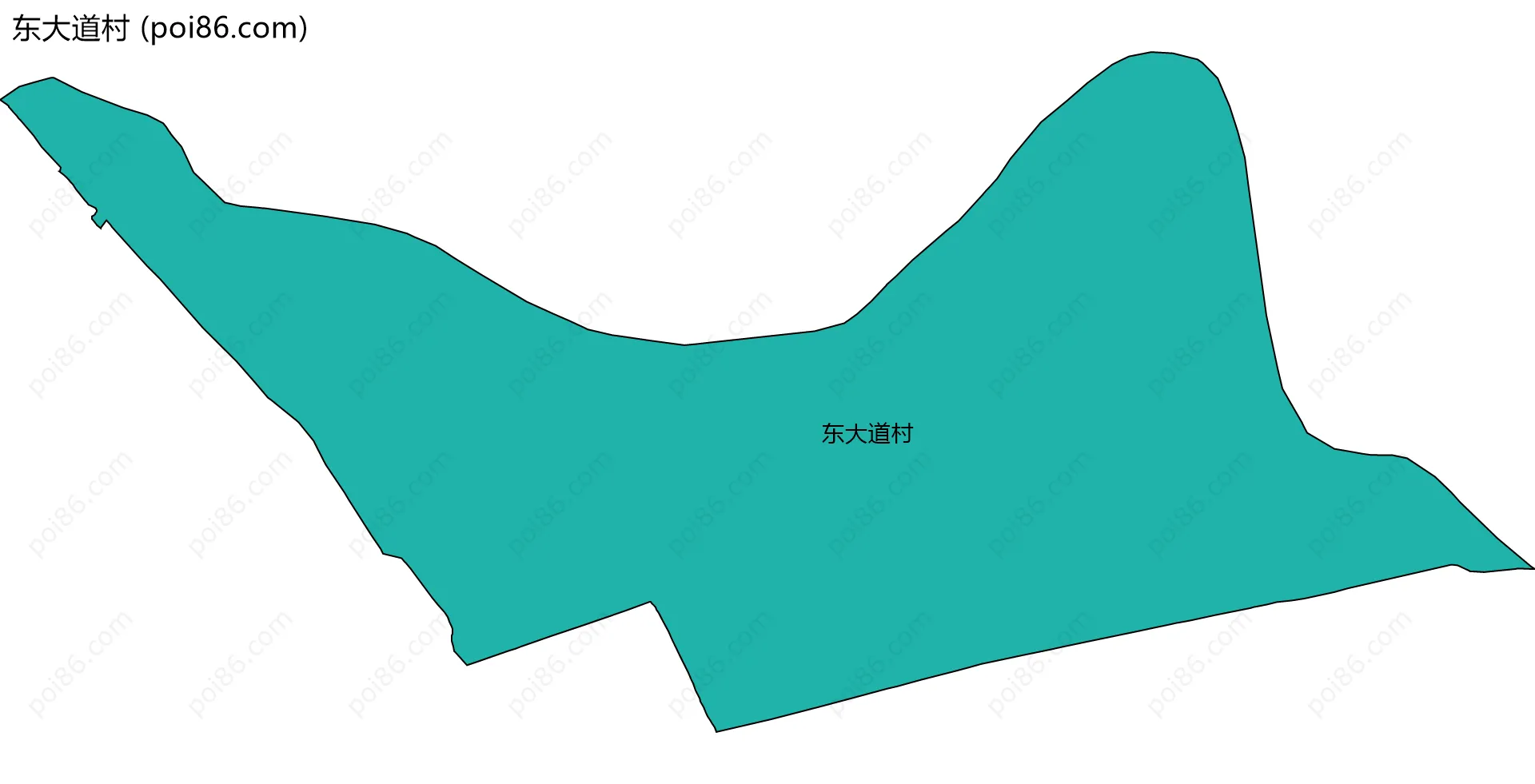 东大道村边界地图