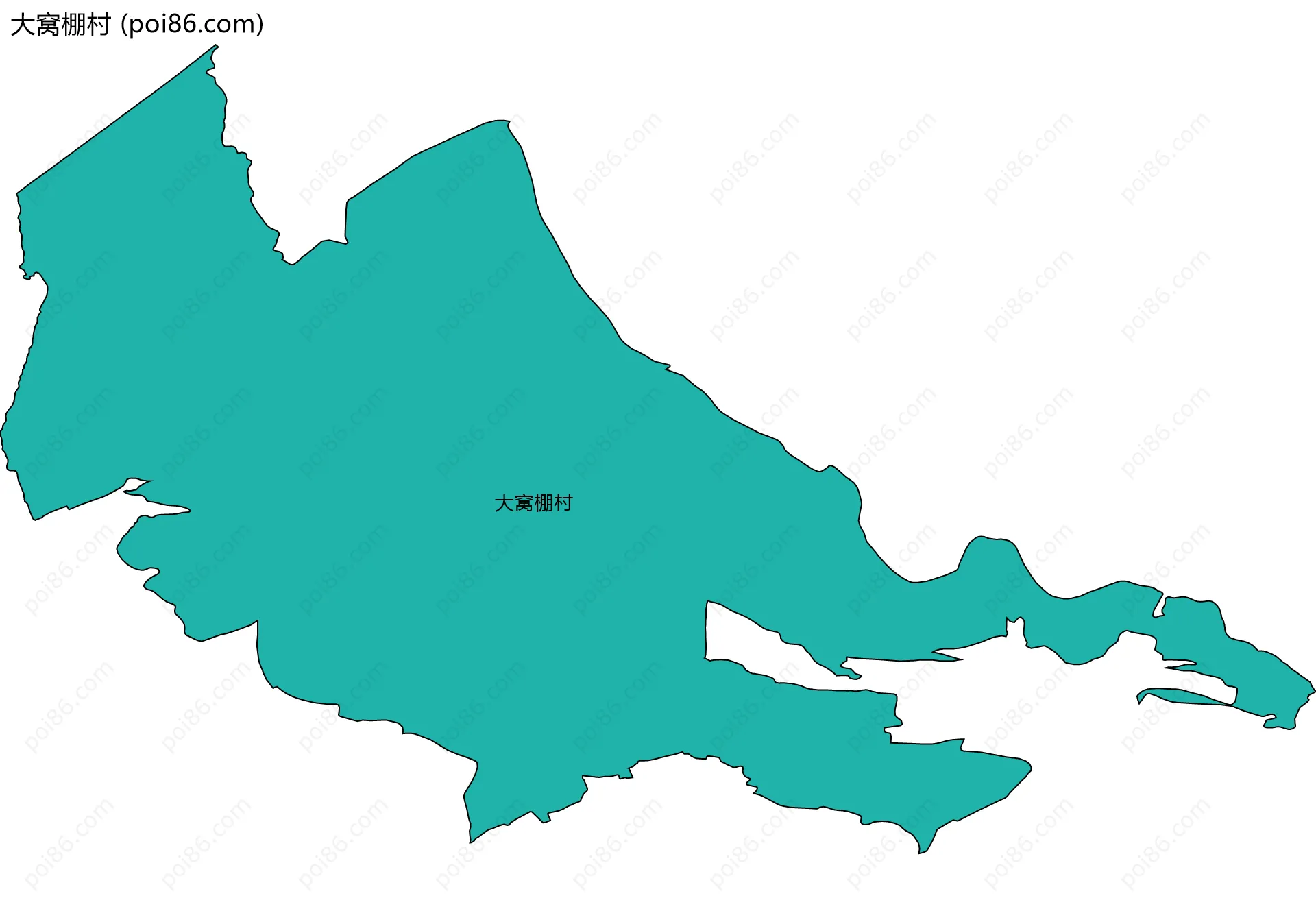 大窝棚村边界地图