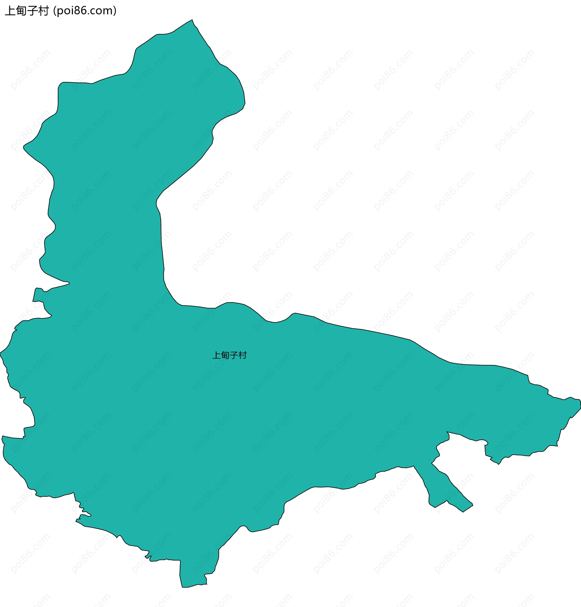 上甸子村边界地图