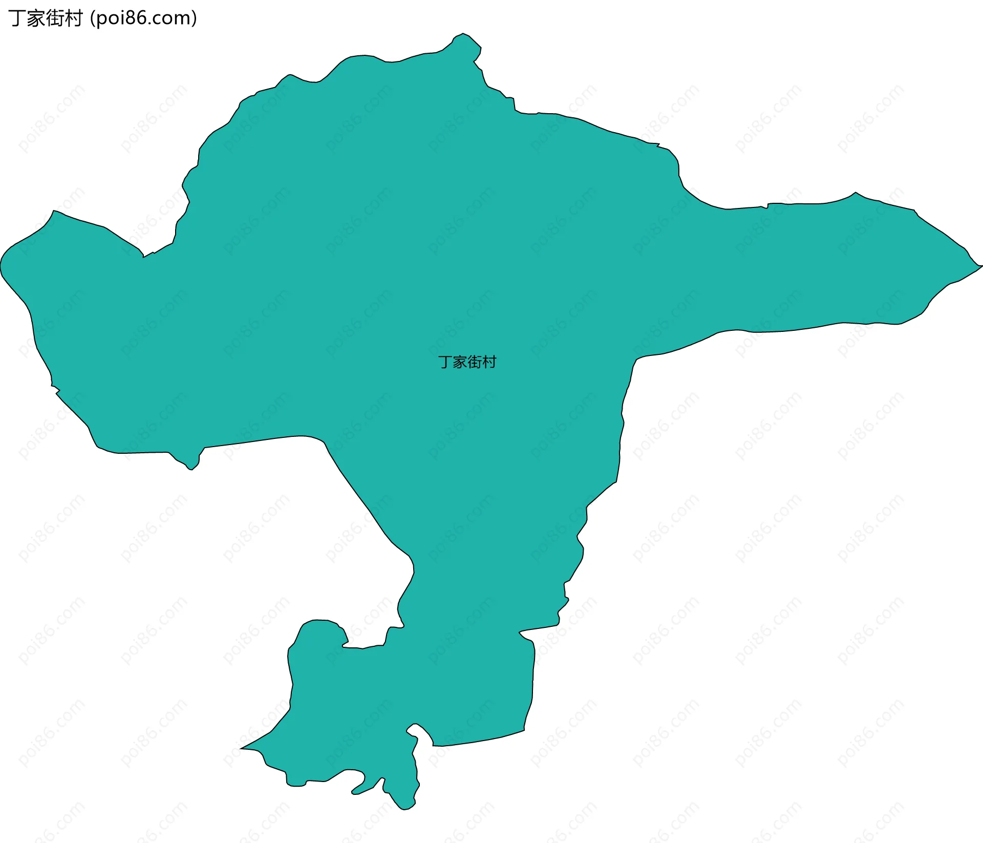 丁家街村边界地图