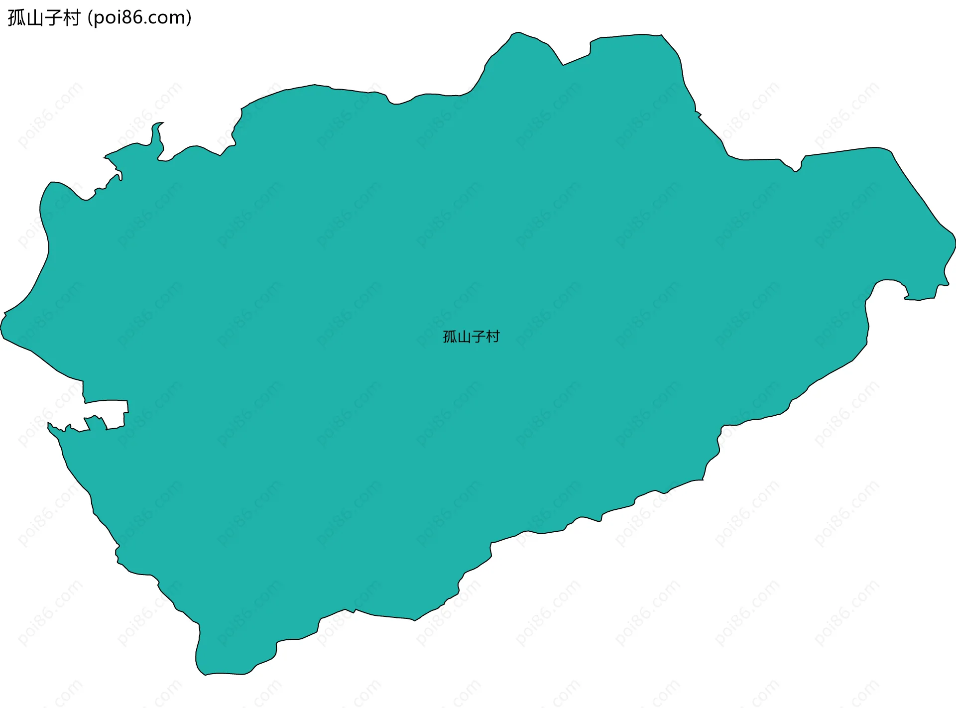 孤山子村边界地图