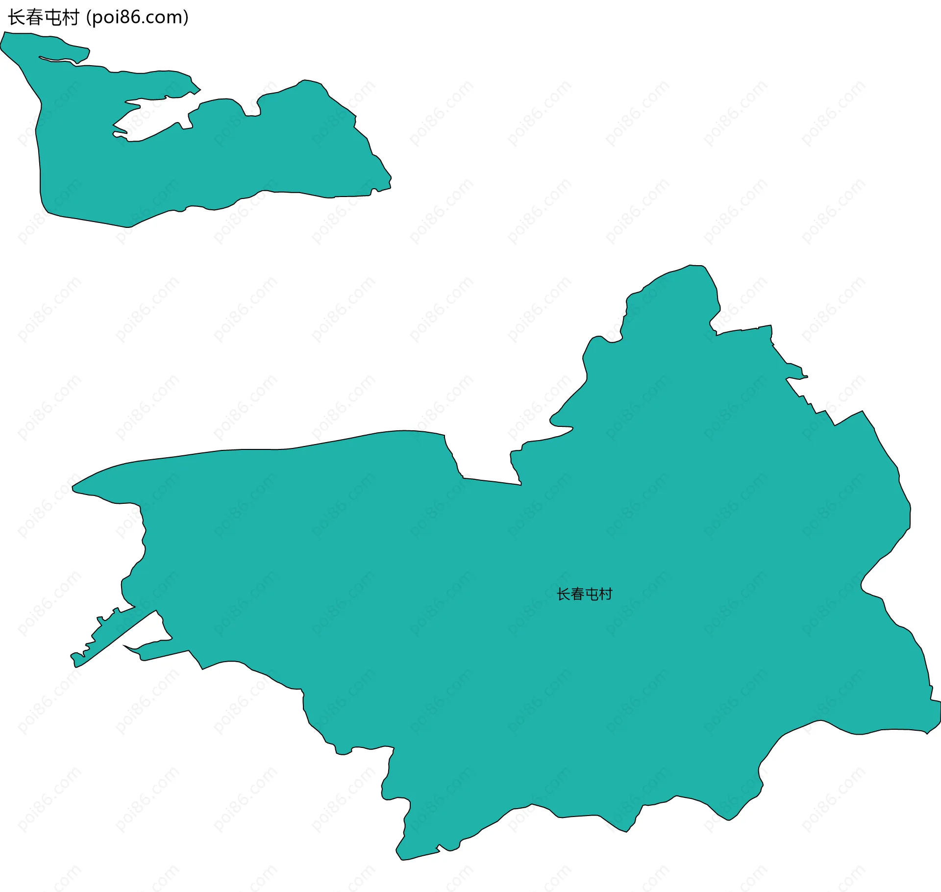 长春屯村边界地图