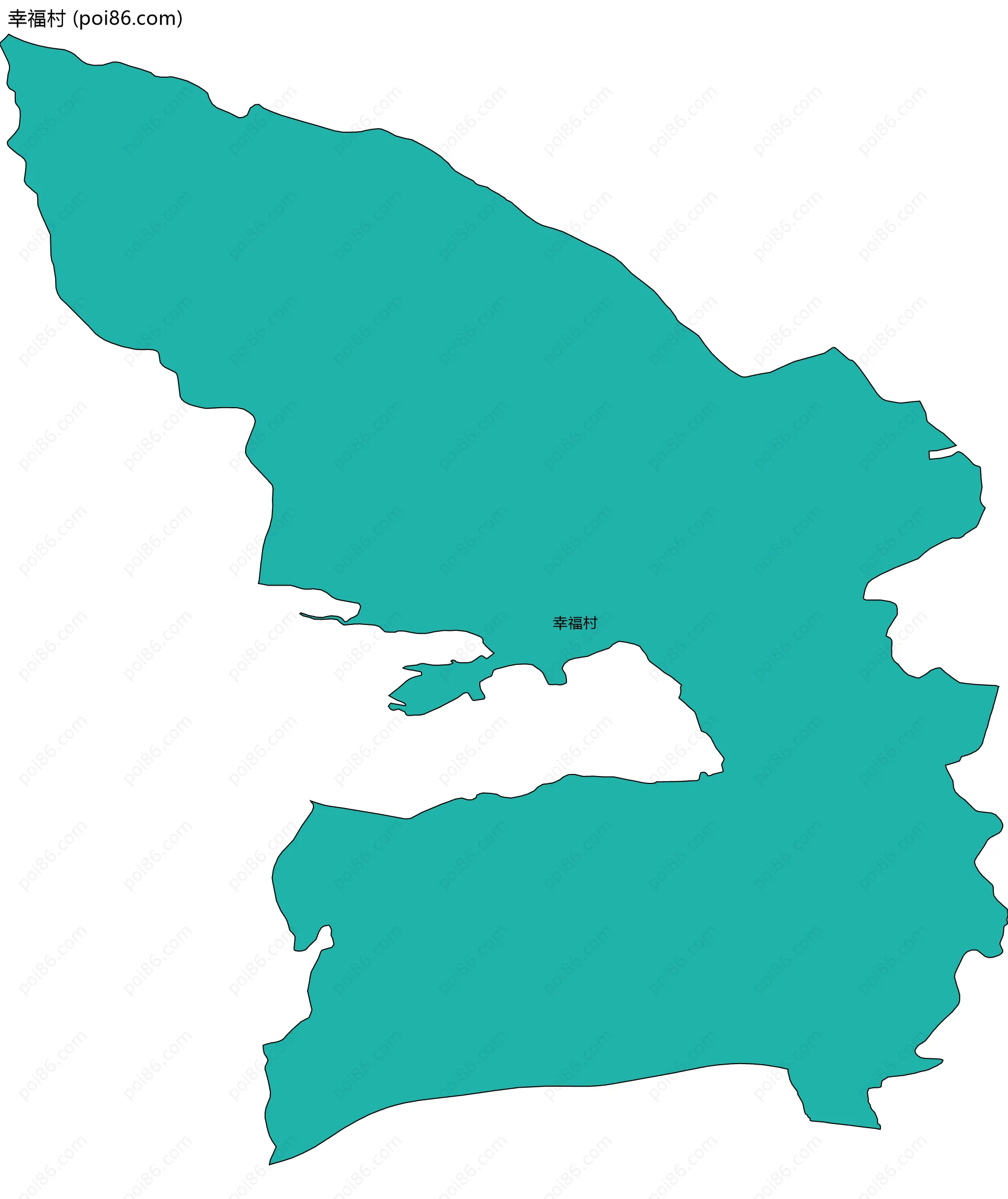 幸福村边界地图