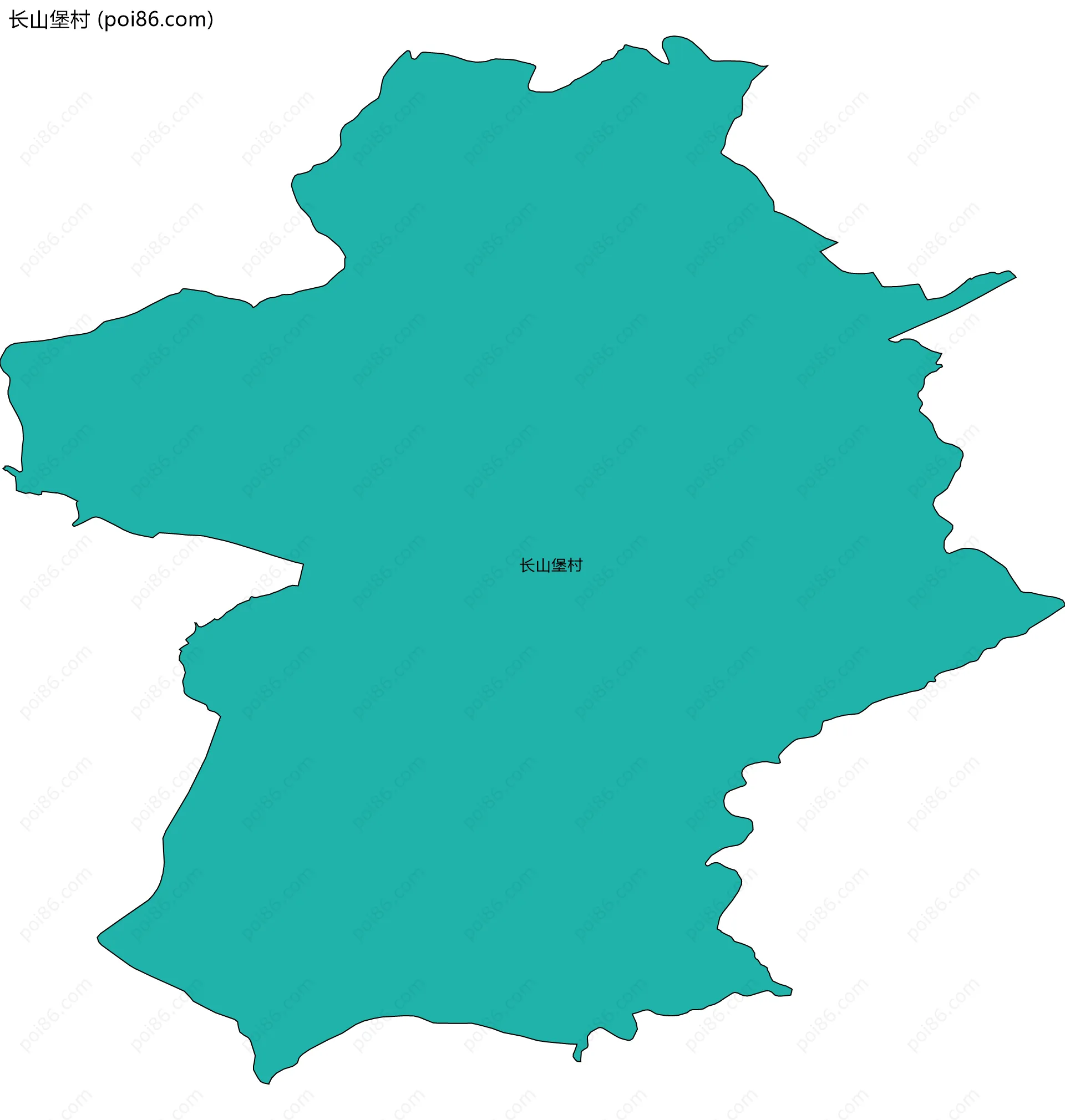 长山堡村边界地图