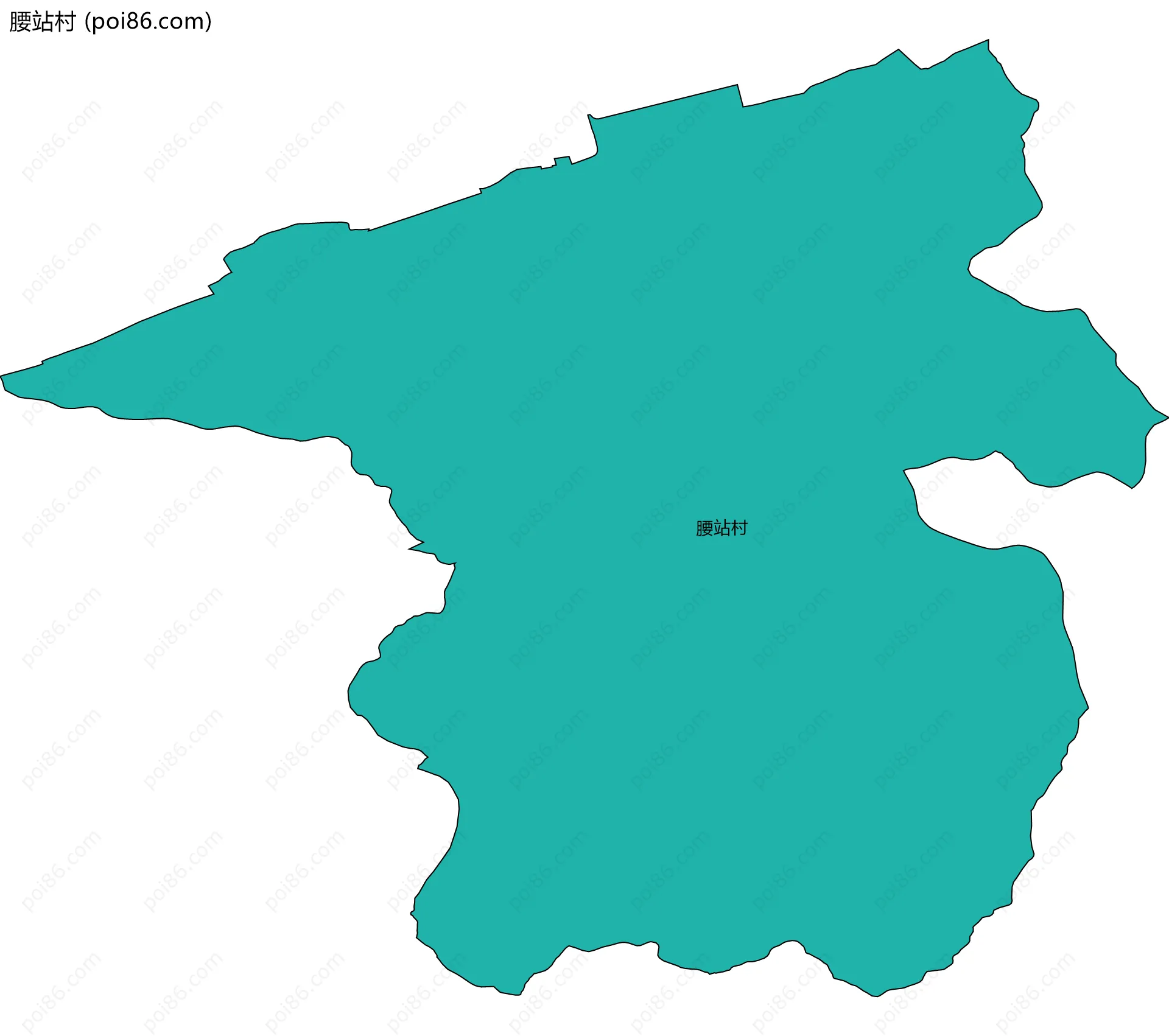 腰站村边界地图