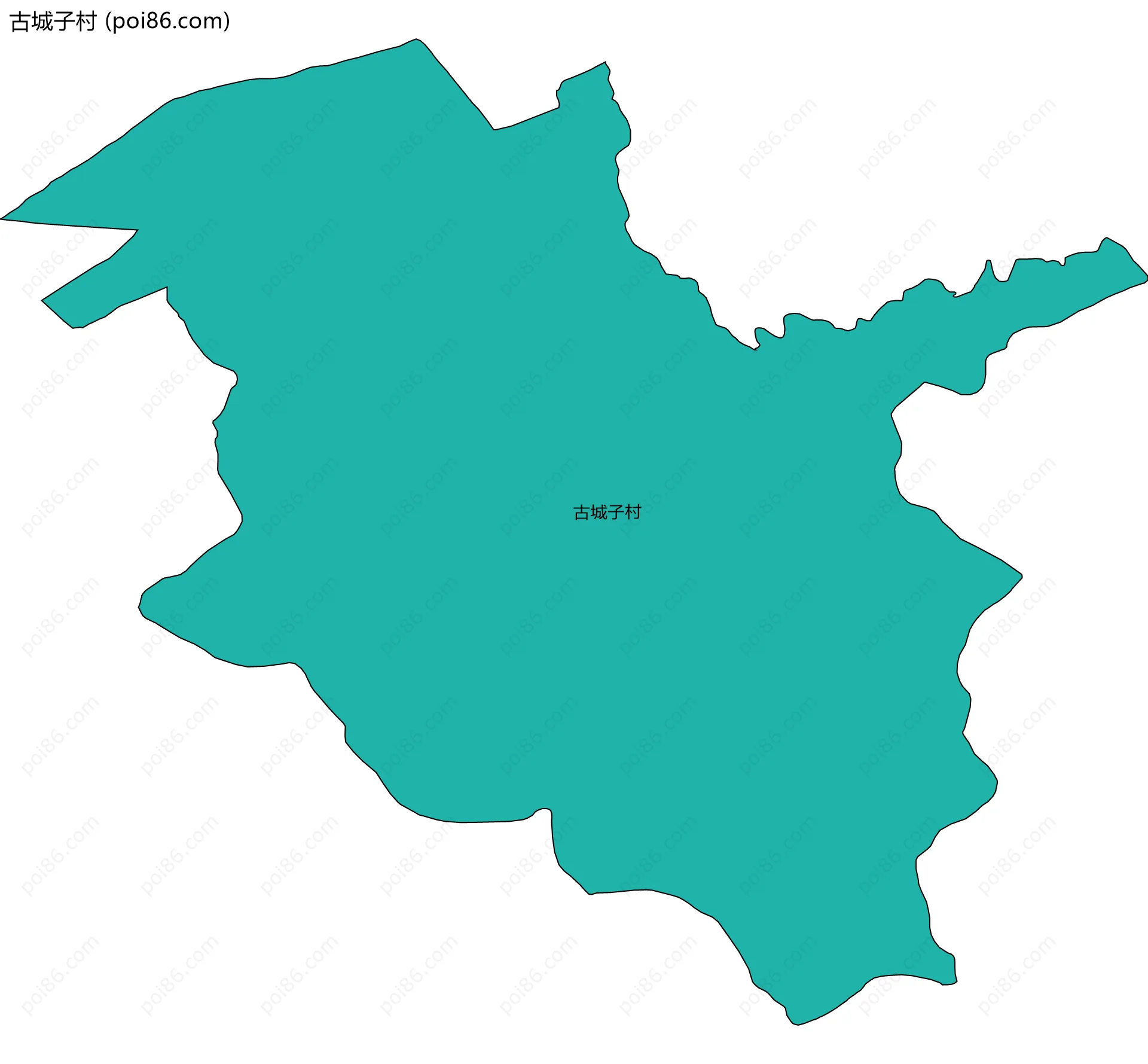 古城子村边界地图