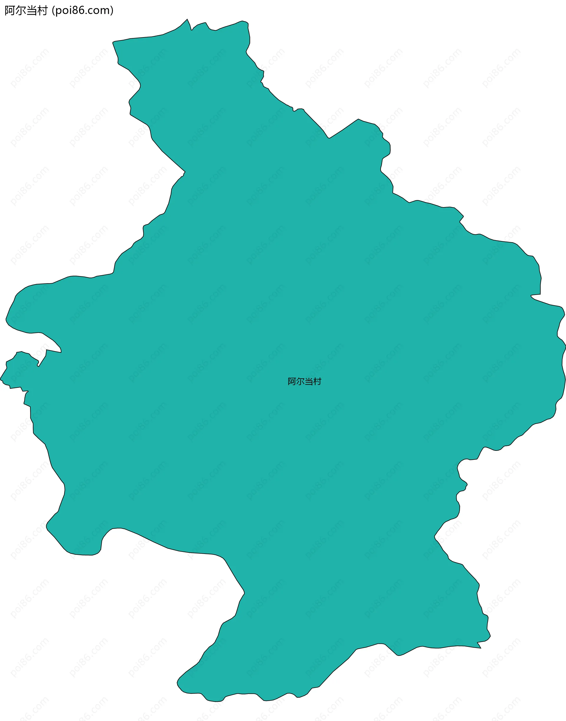 阿尔当村边界地图