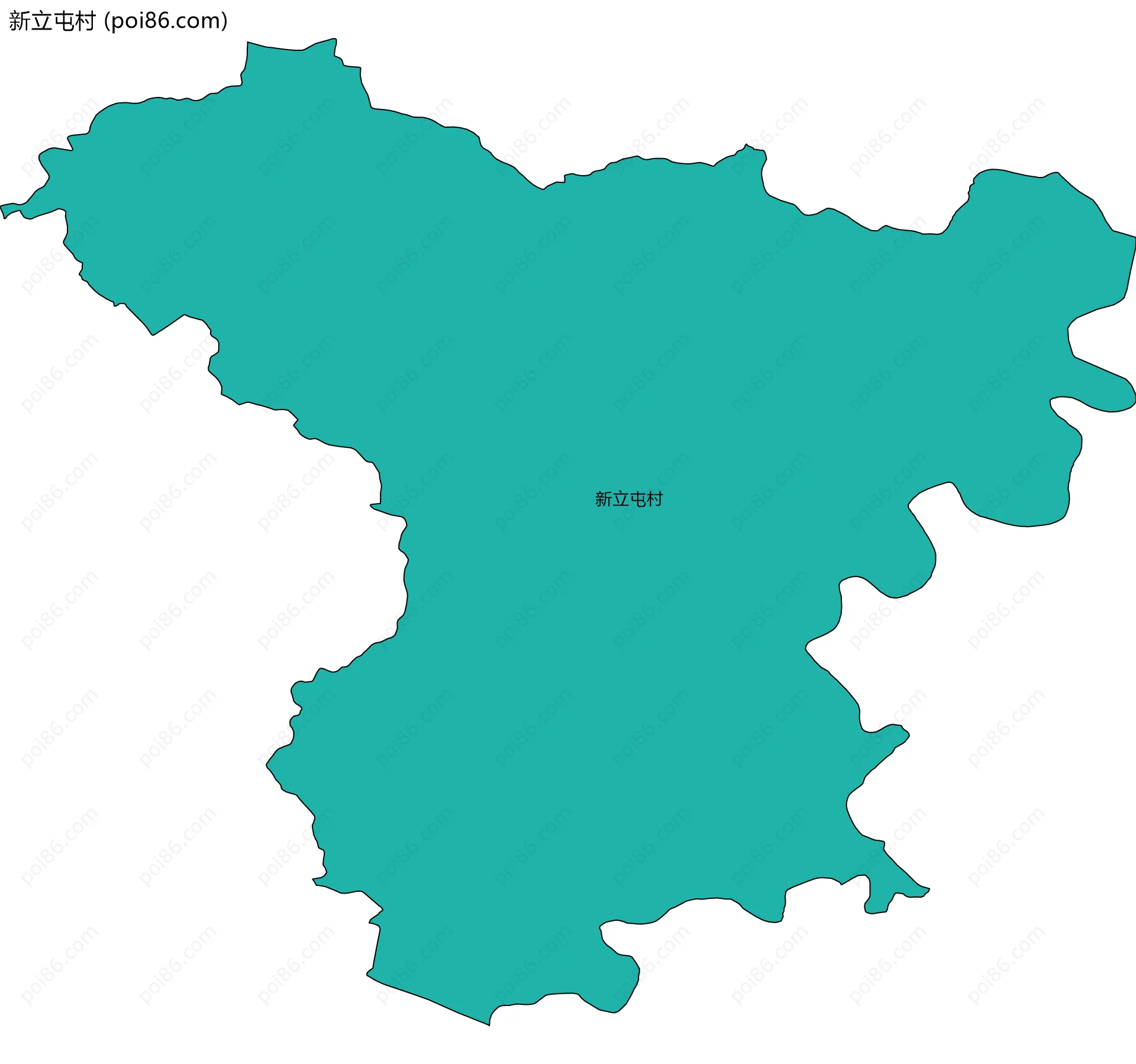 新立屯村边界地图