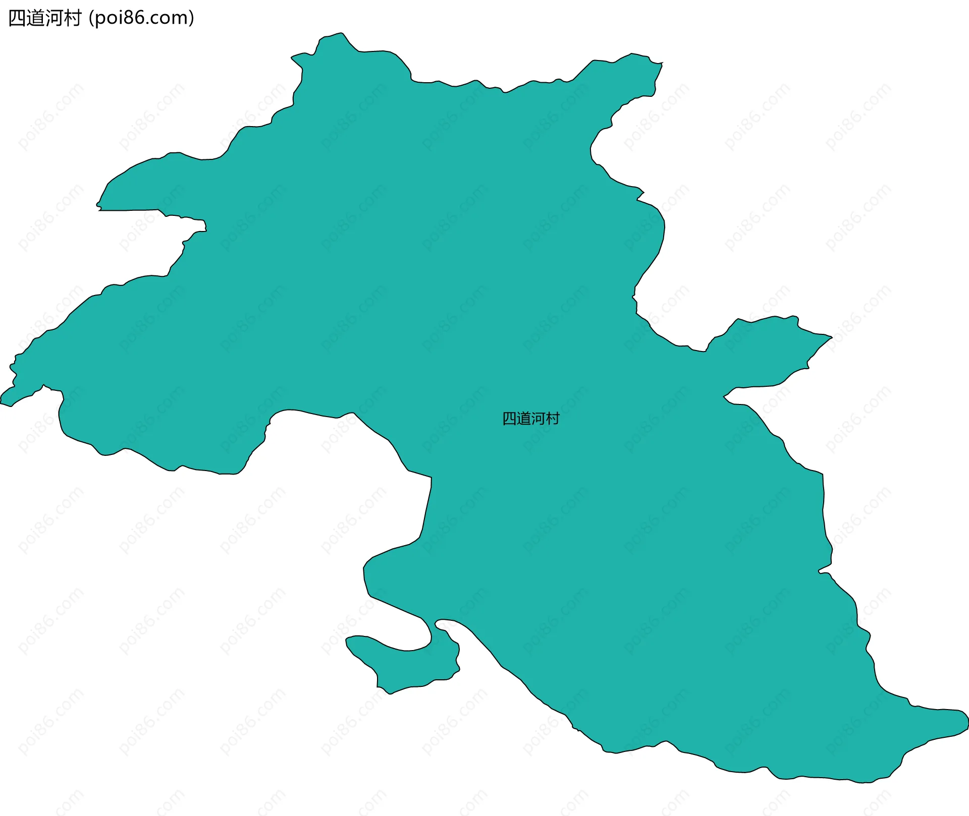 四道河村边界地图