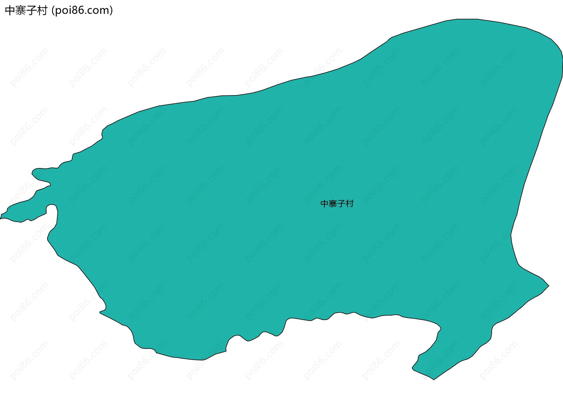中寨子村边界地图