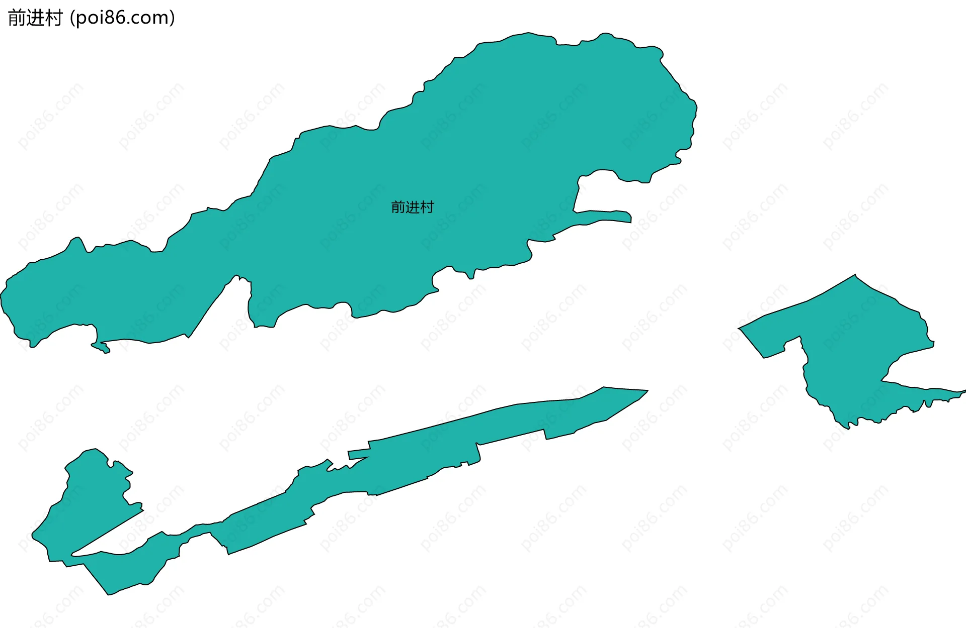 前进村边界地图