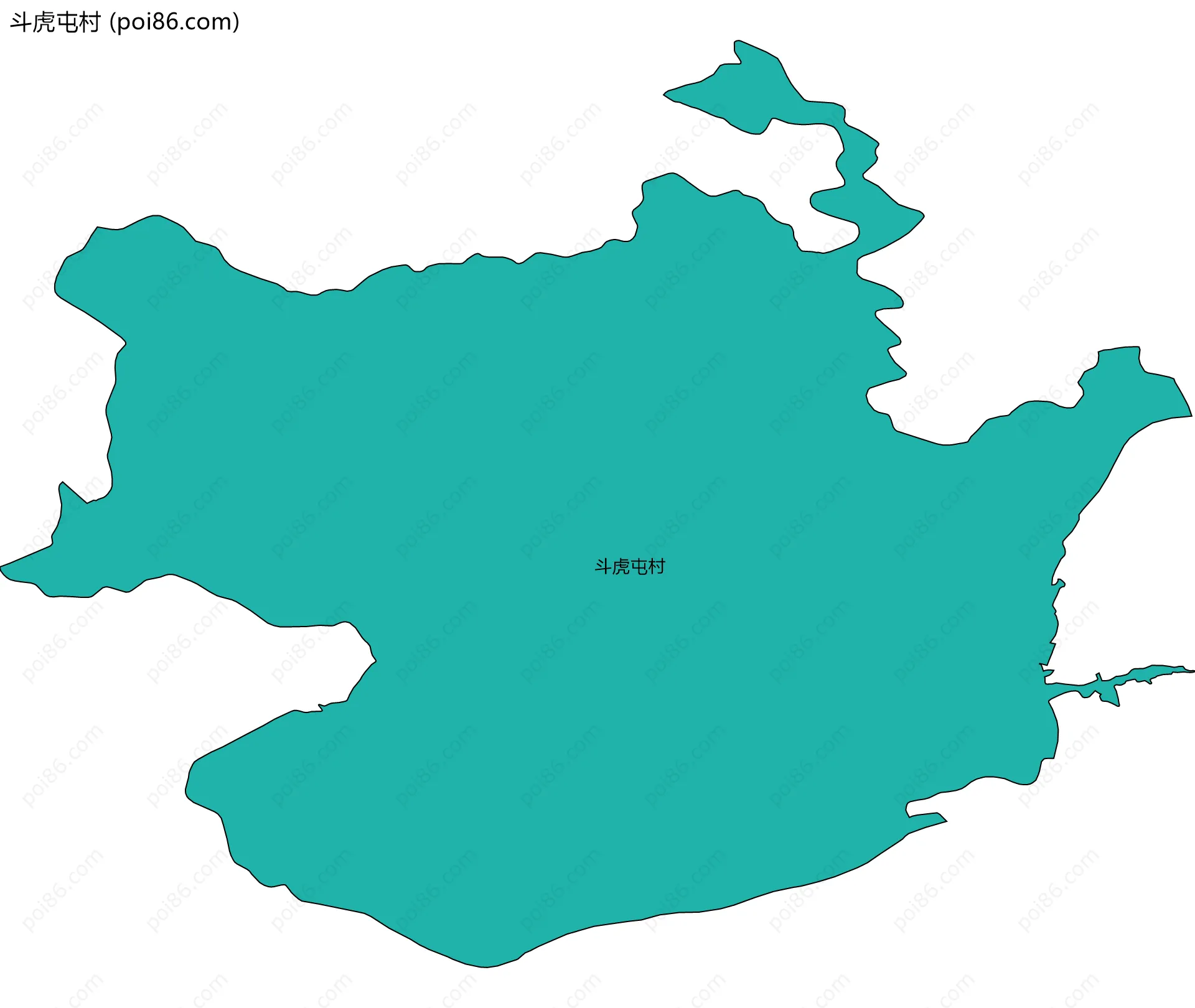 斗虎屯村边界地图