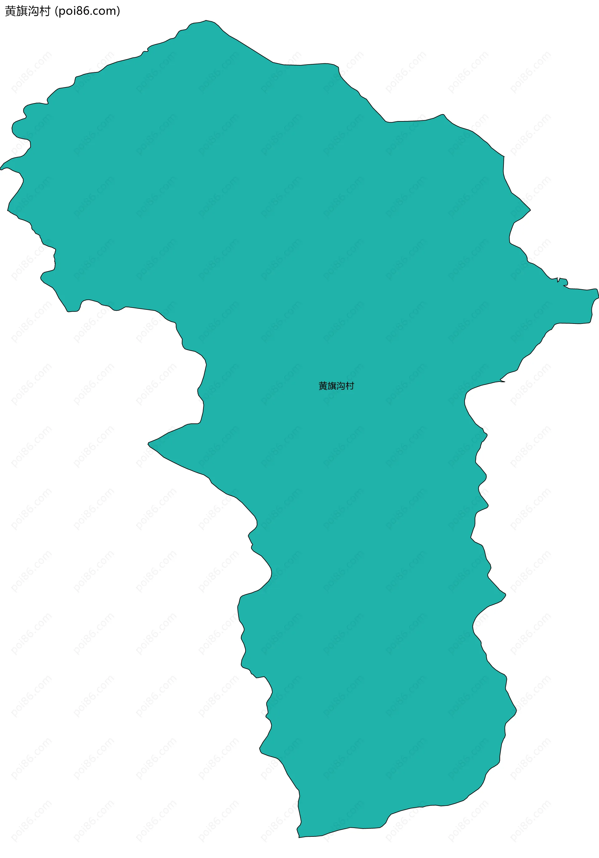 黄旗沟村边界地图