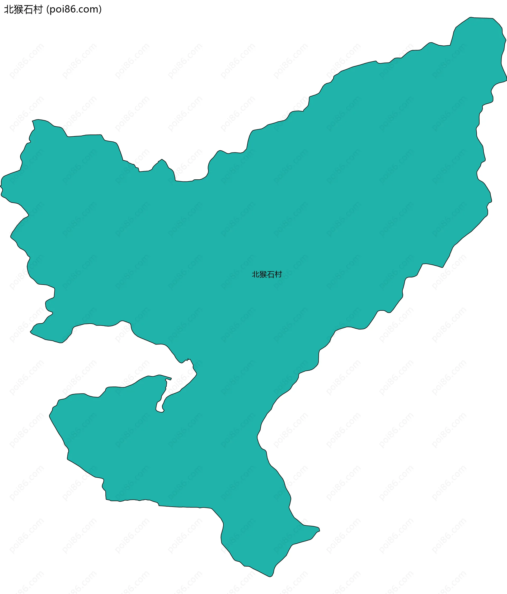 北猴石村边界地图