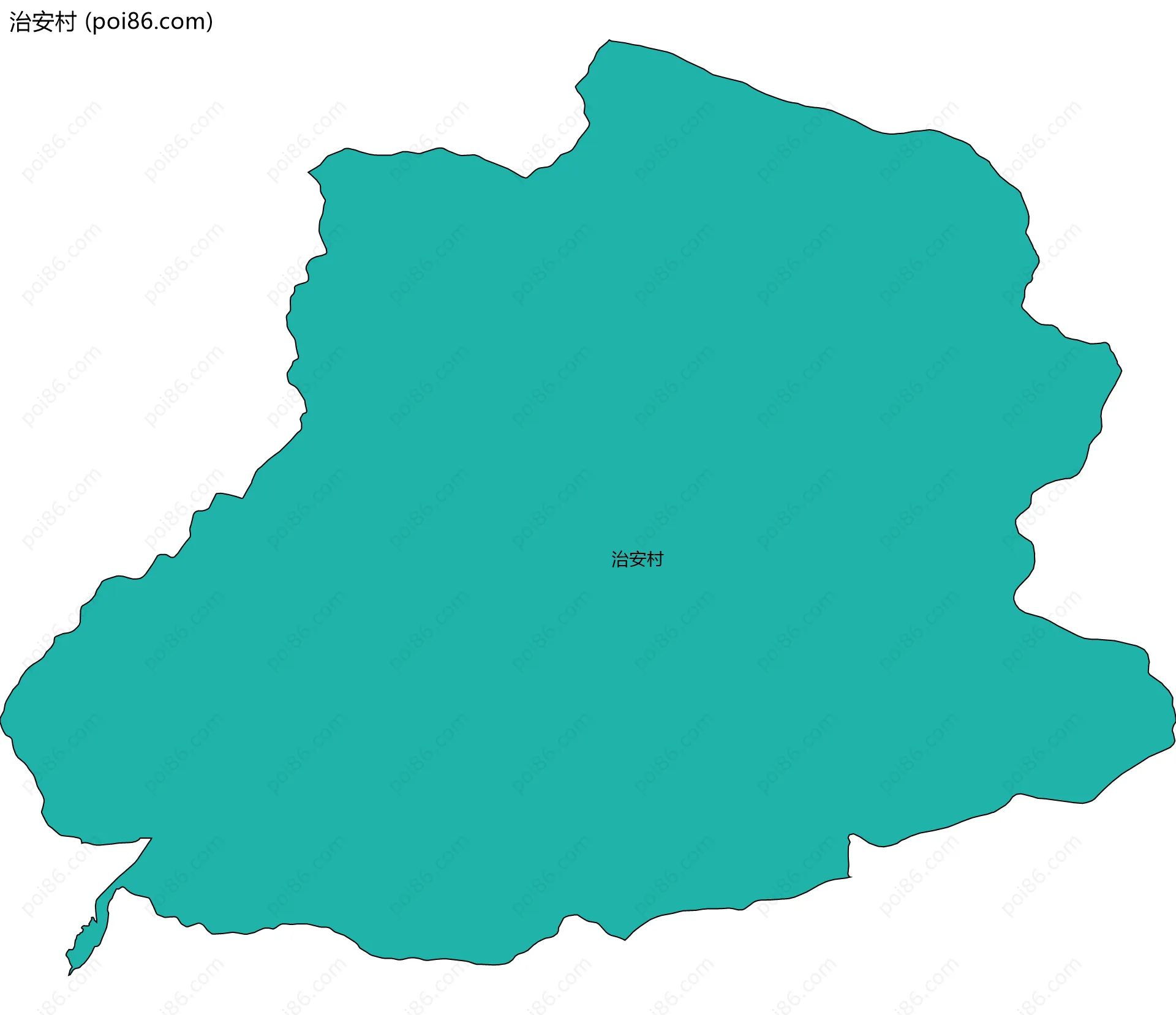 治安村边界地图