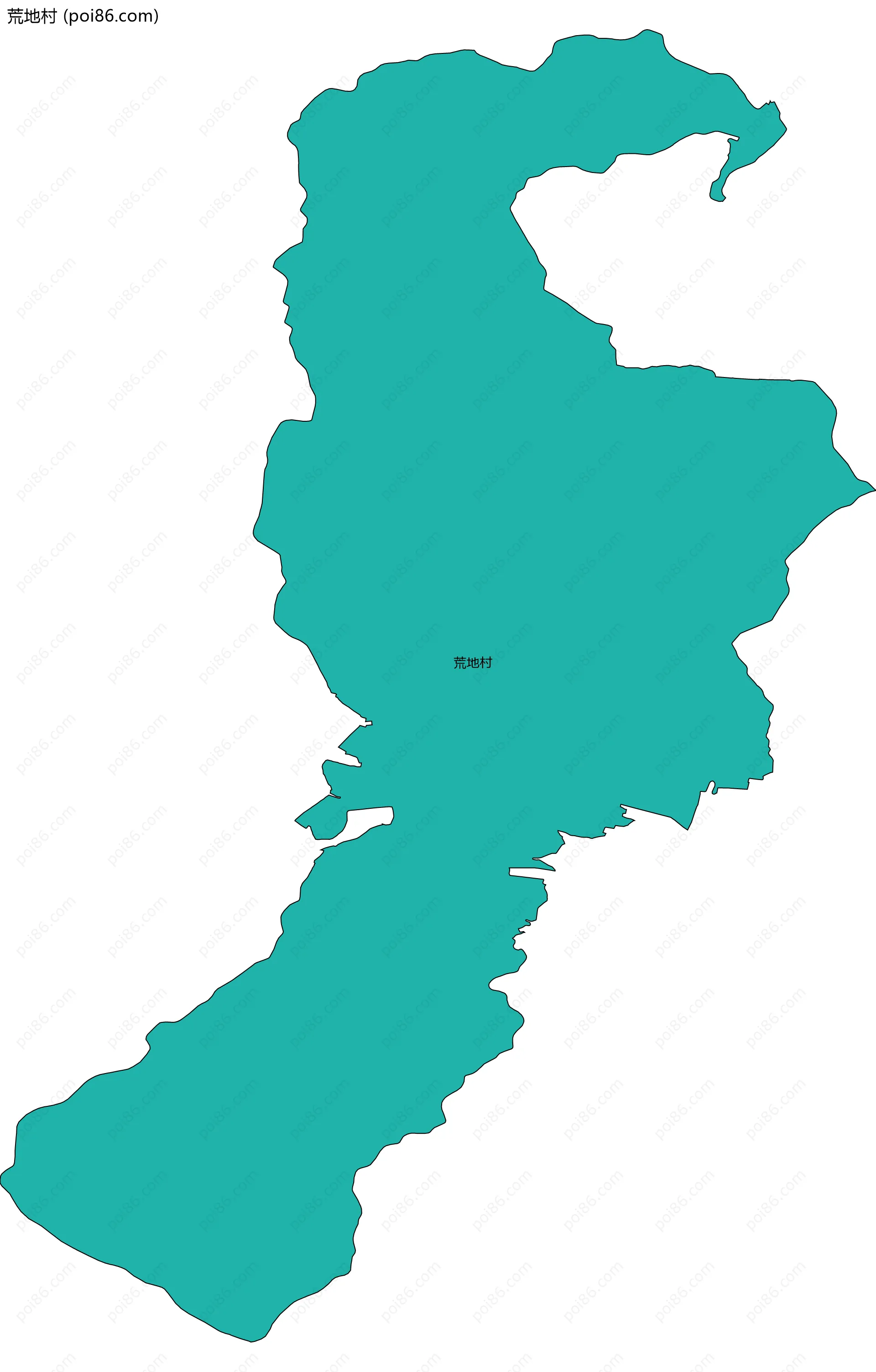 荒地村边界地图