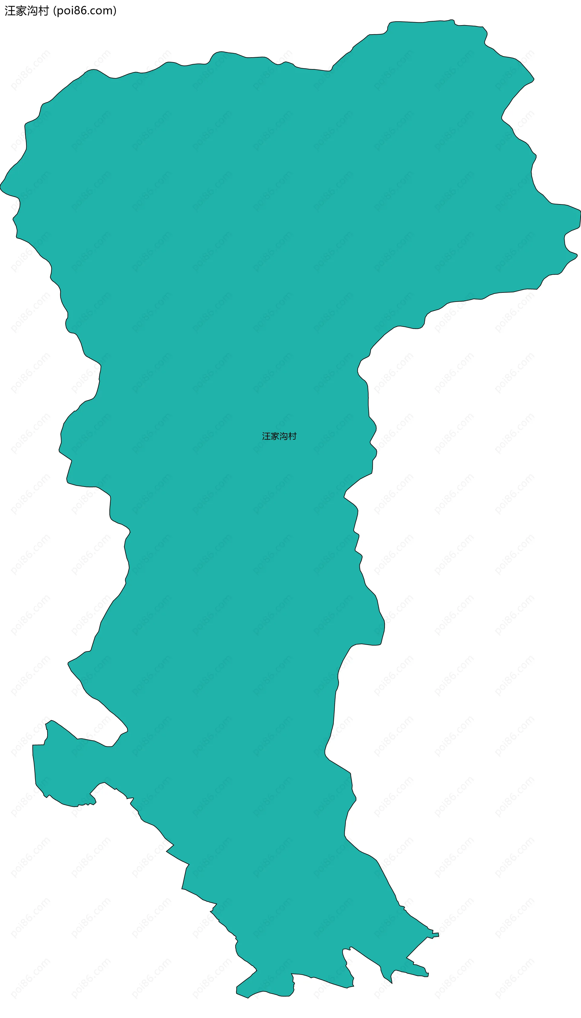 汪家沟村边界地图