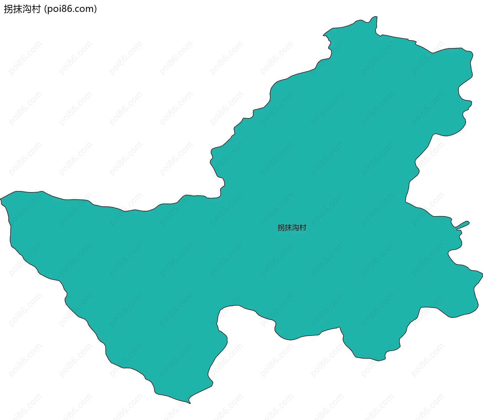 拐抹沟村边界地图