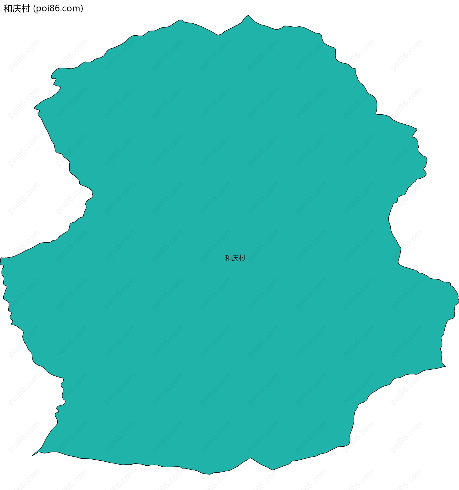 和庆村边界地图