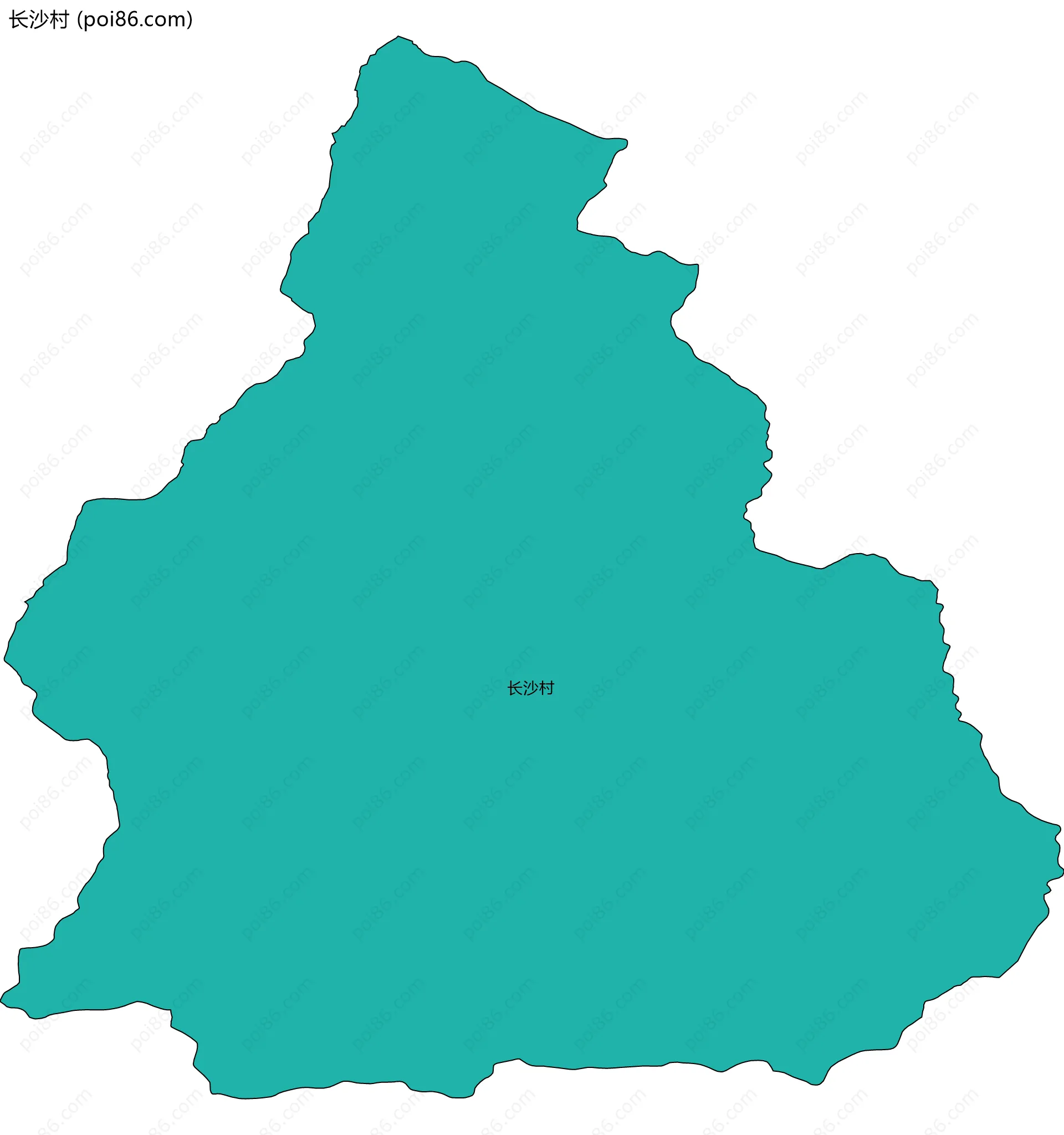长沙村边界地图