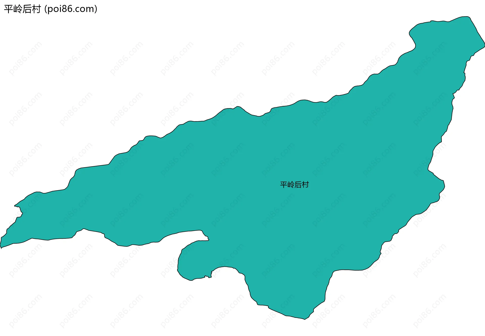 平岭后村边界地图