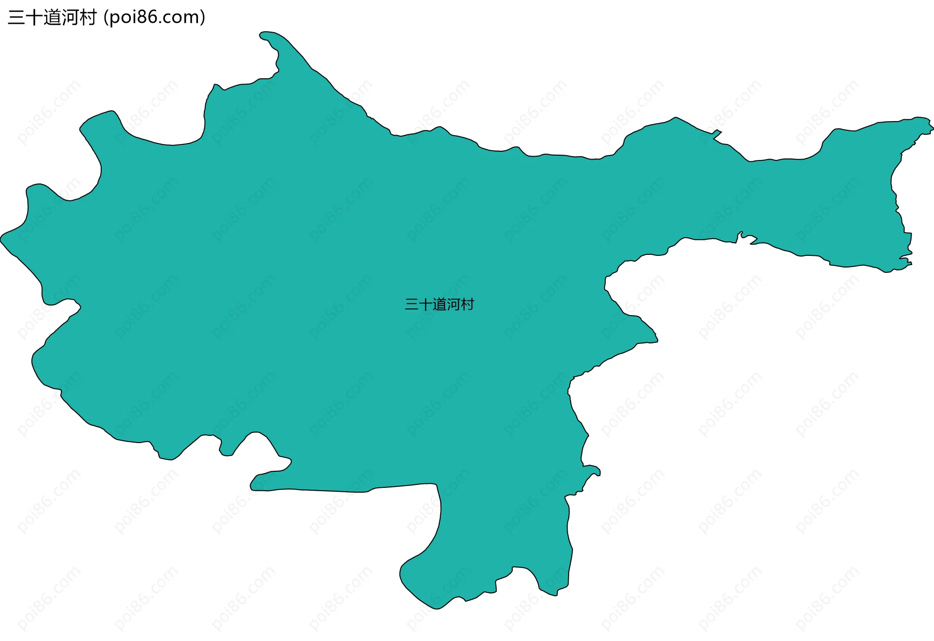 三十道河村边界地图