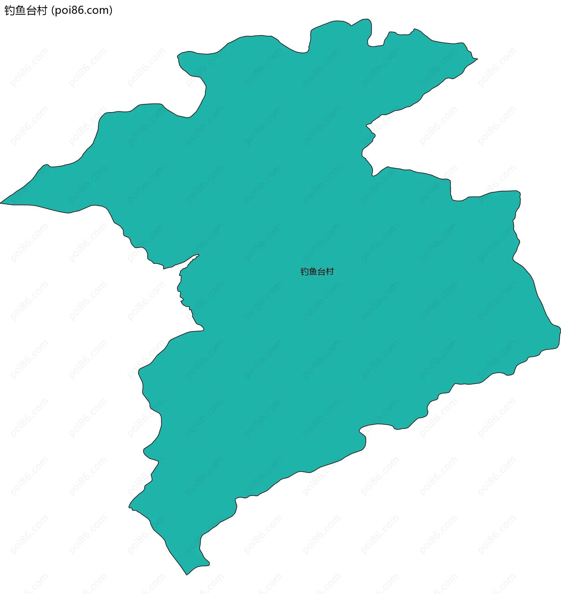 钓鱼台村边界地图