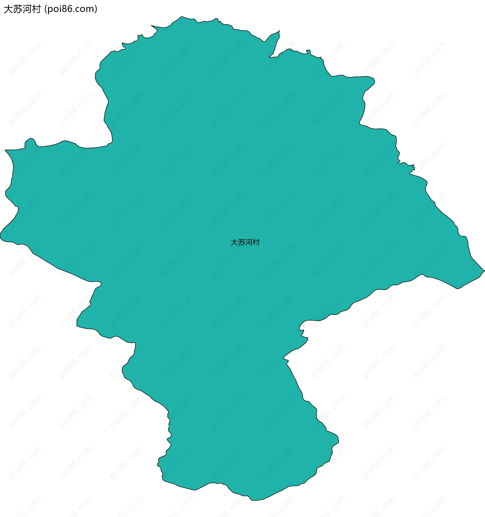 大苏河村边界地图