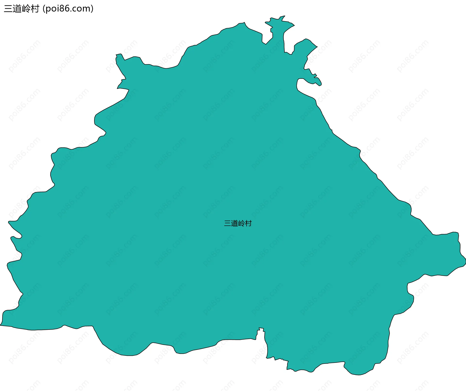 三道岭村边界地图
