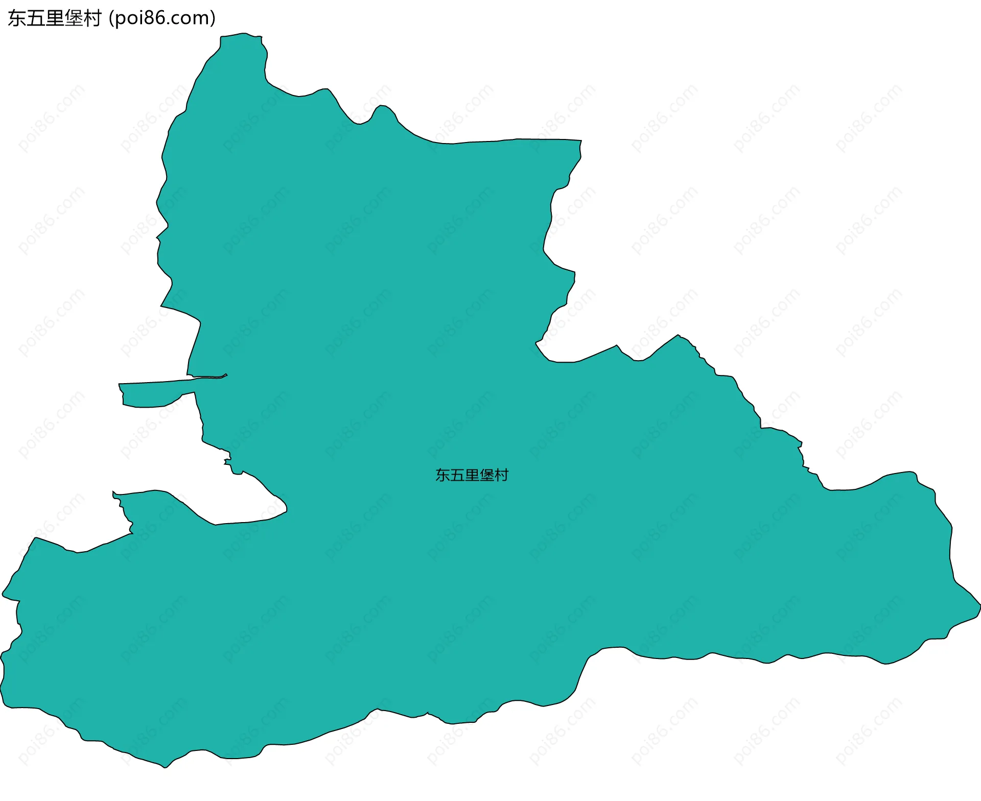 东五里堡村边界地图