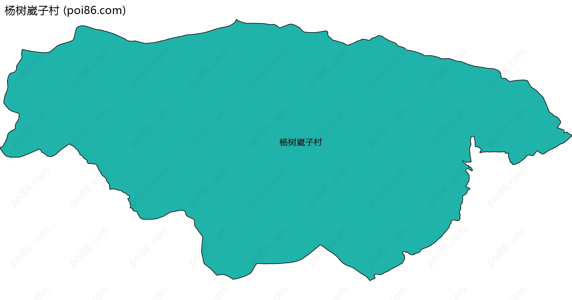 杨树崴子村边界地图