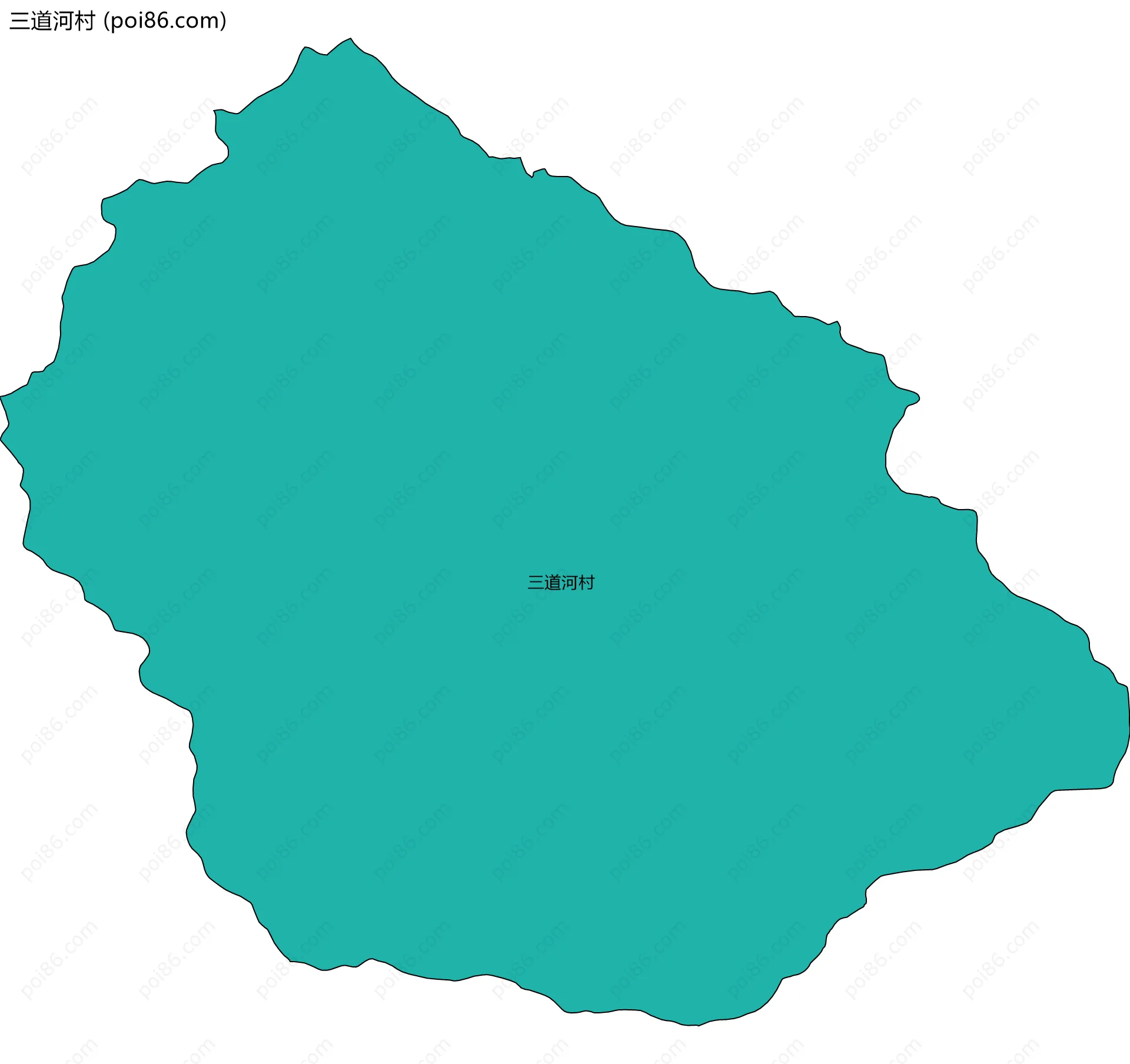 三道河村边界地图