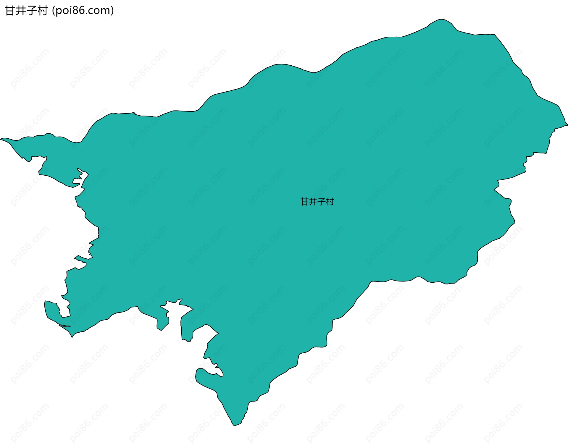 甘井子村边界地图