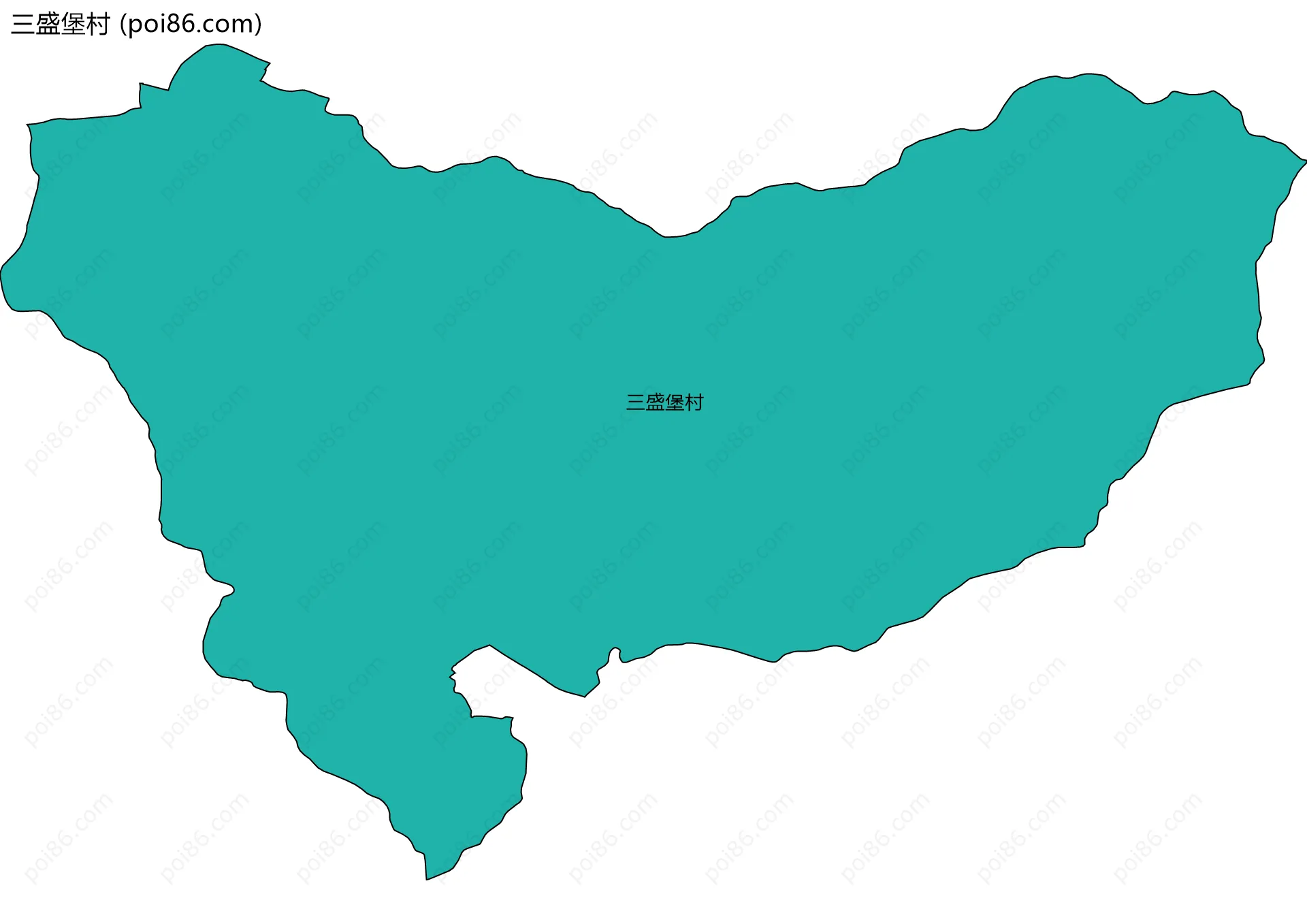 三盛堡村边界地图