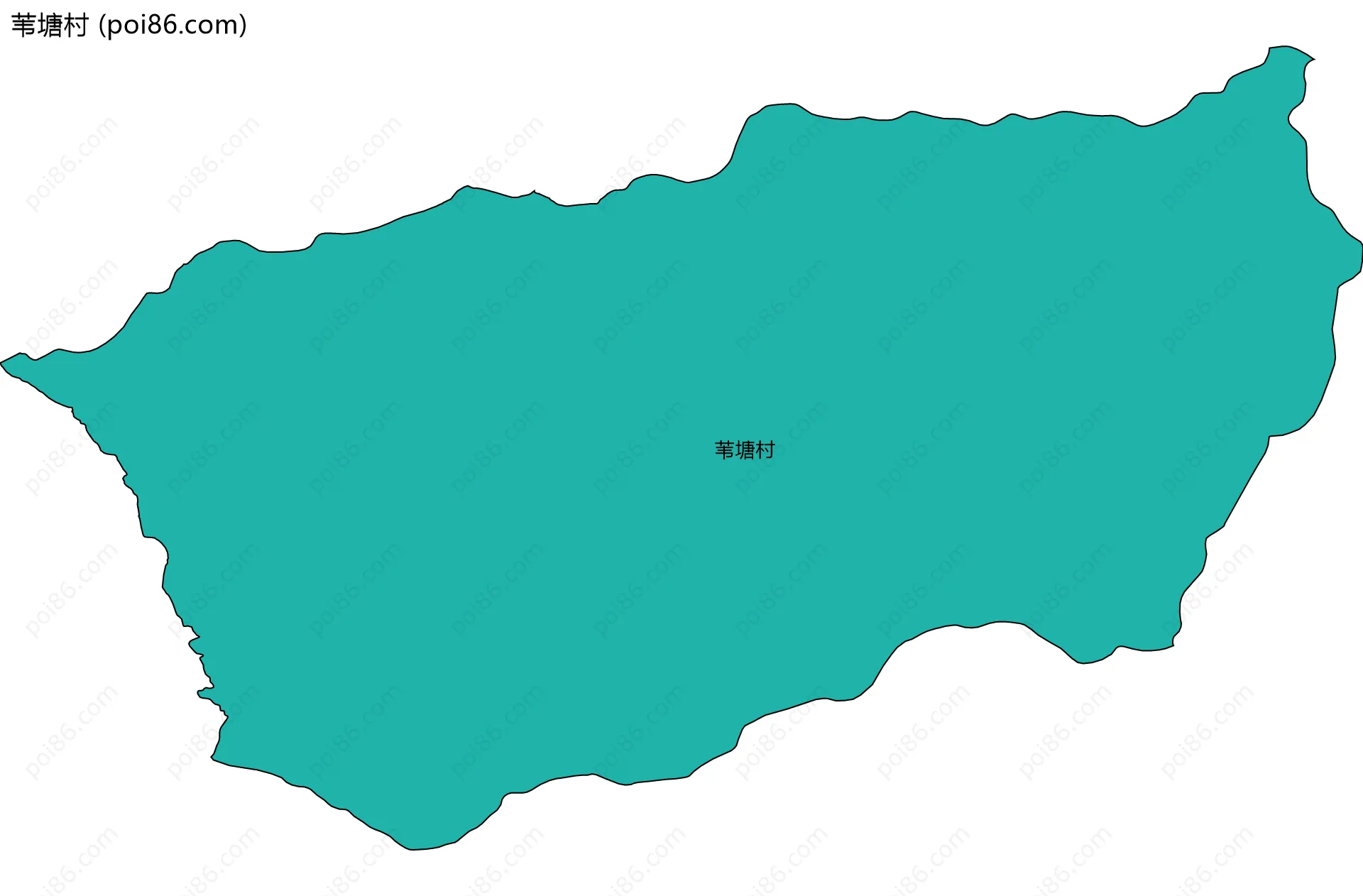 苇塘村边界地图