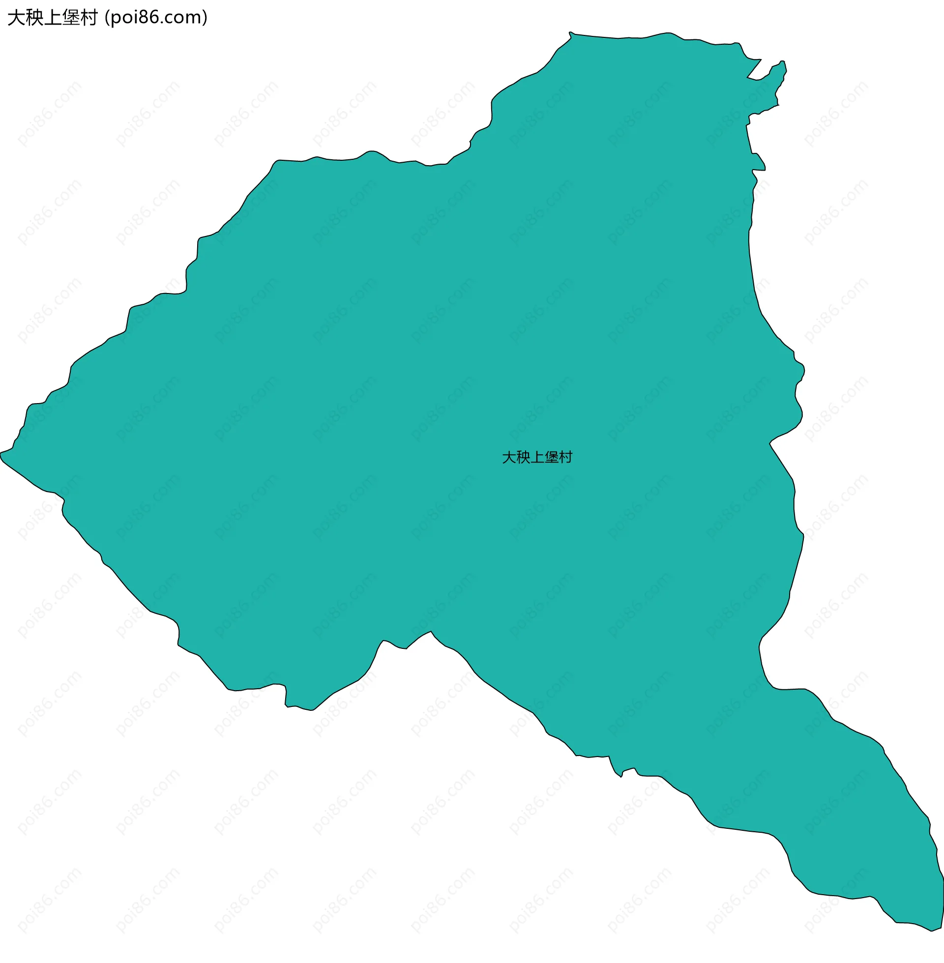 大秧上堡村边界地图