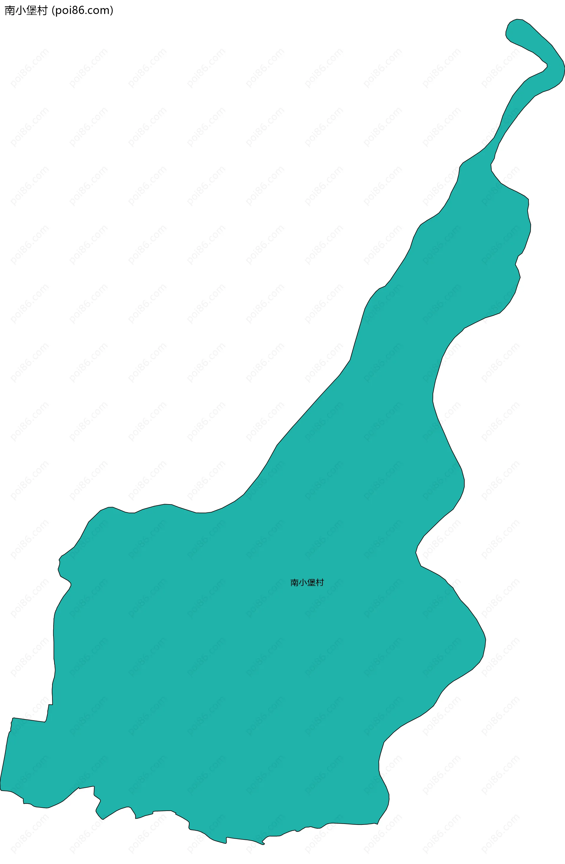 南小堡村边界地图