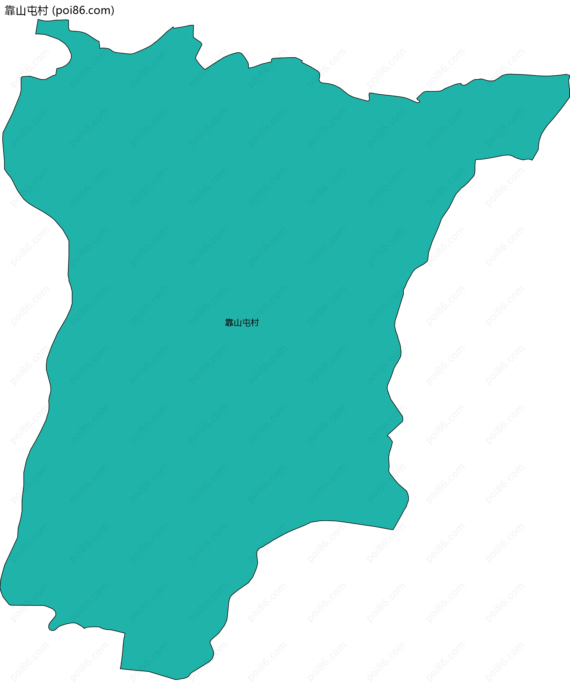 靠山屯村边界地图