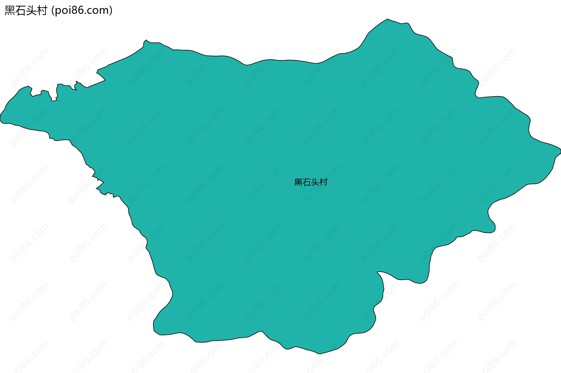 黑石头村边界地图