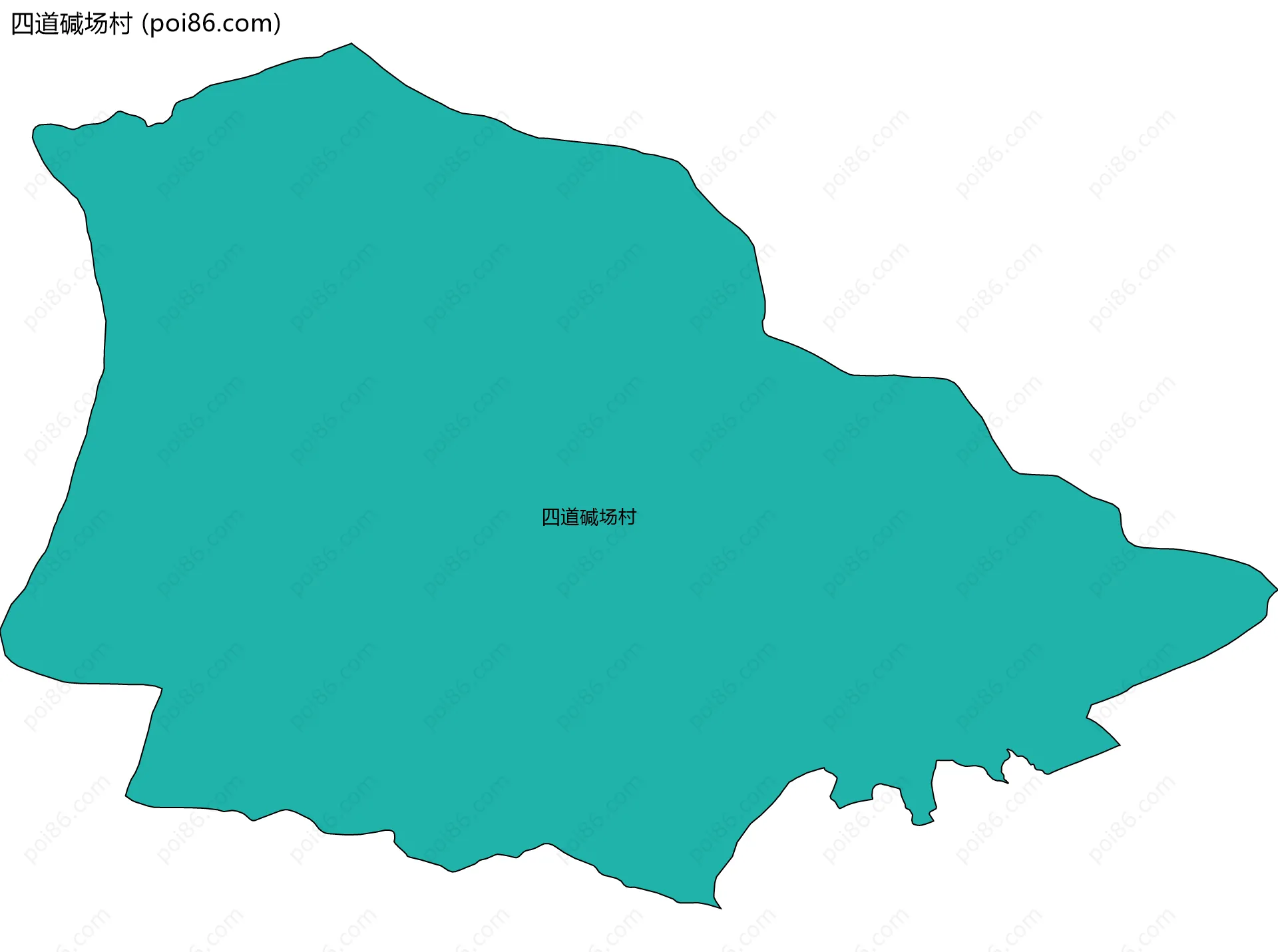 四道碱场村边界地图