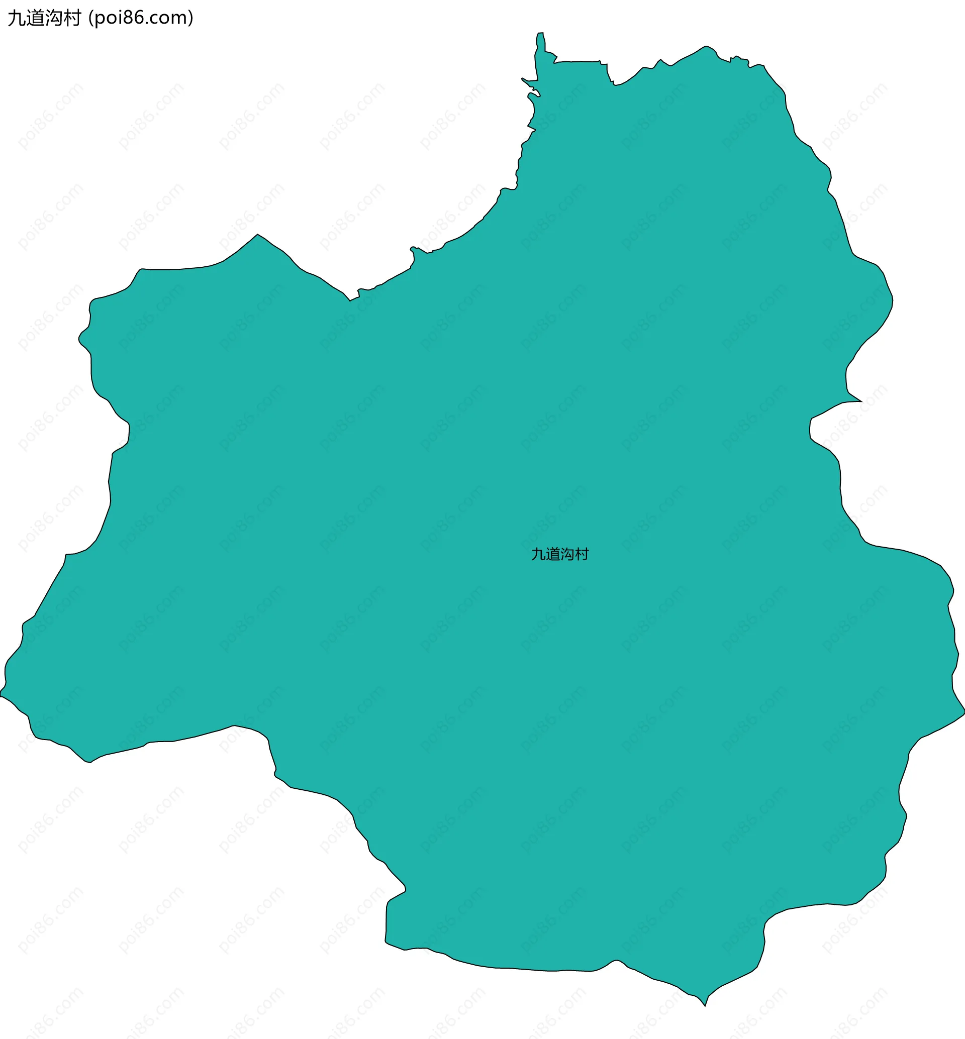九道沟村边界地图