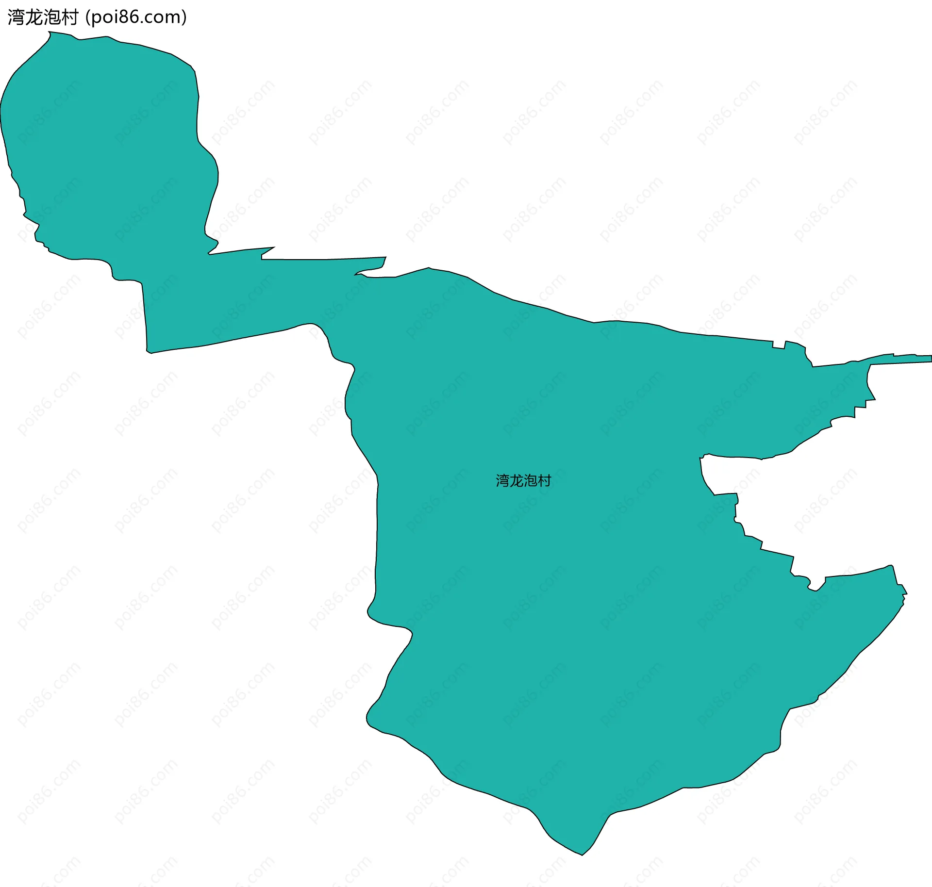 湾龙泡村边界地图